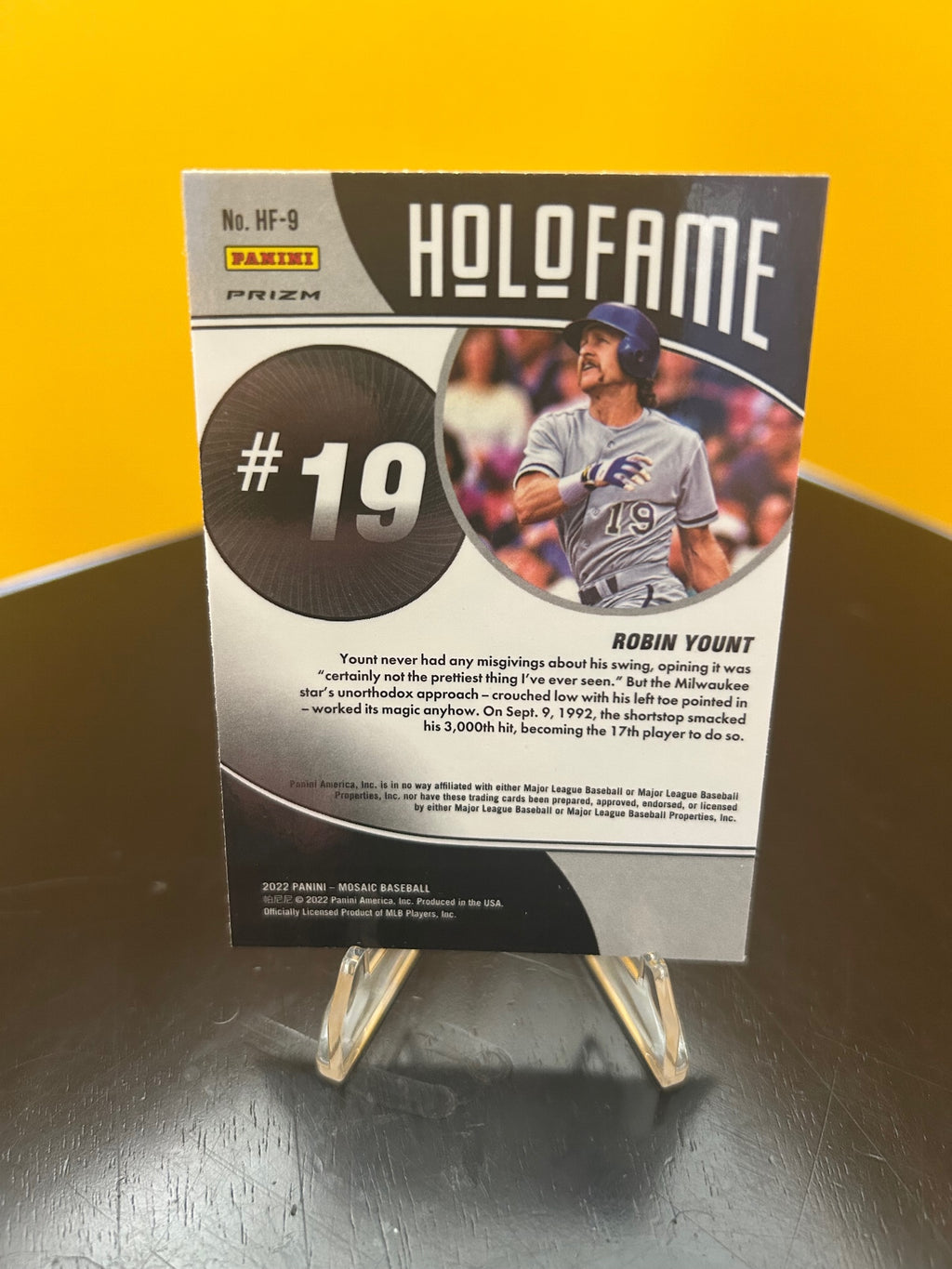 2022 Panini Mosaic #HF-9 Robin Yount Holofame Mosaic