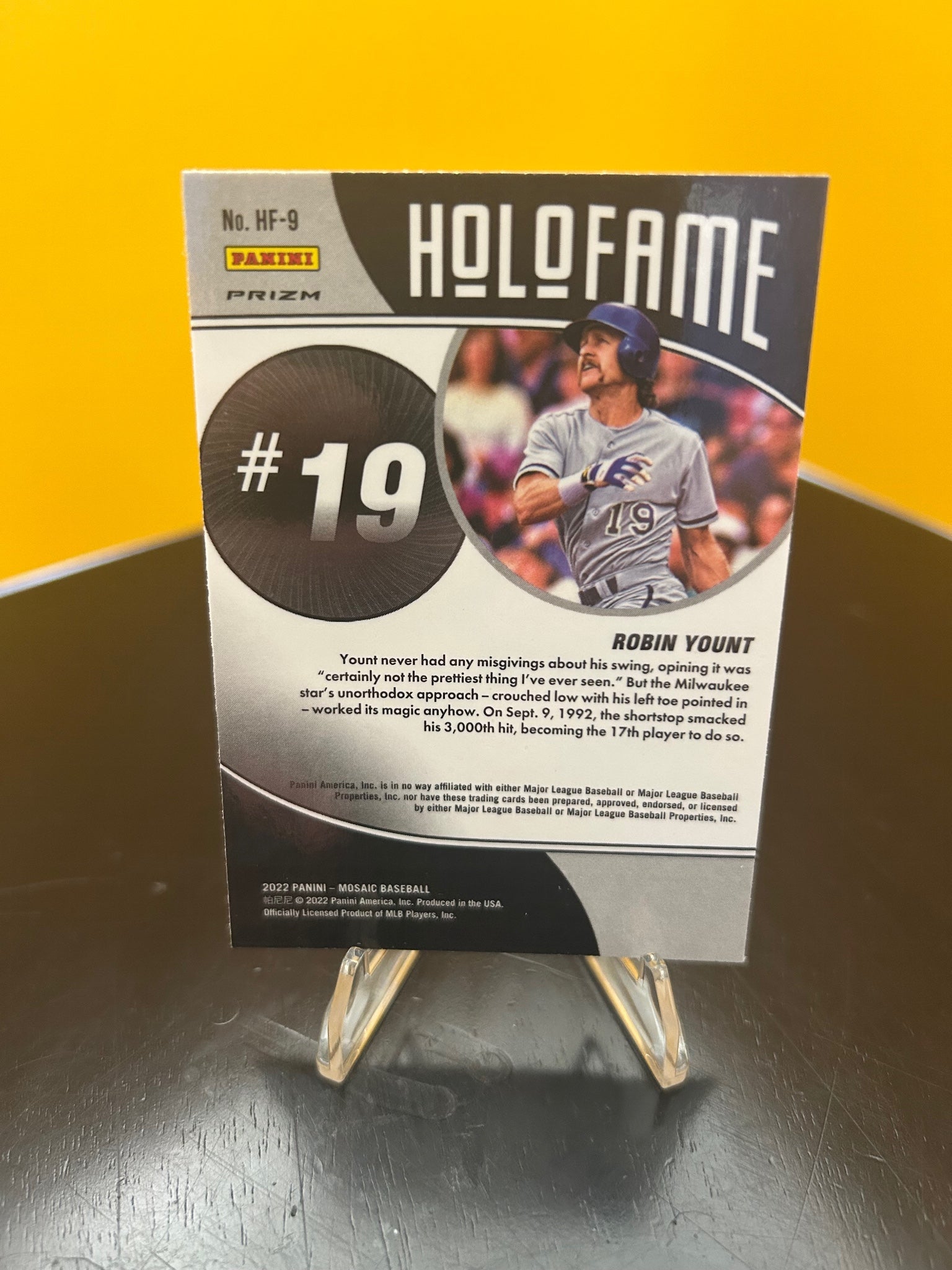 2022 Panini Mosaic #HF-9 Robin Yount Holofame Mosaic