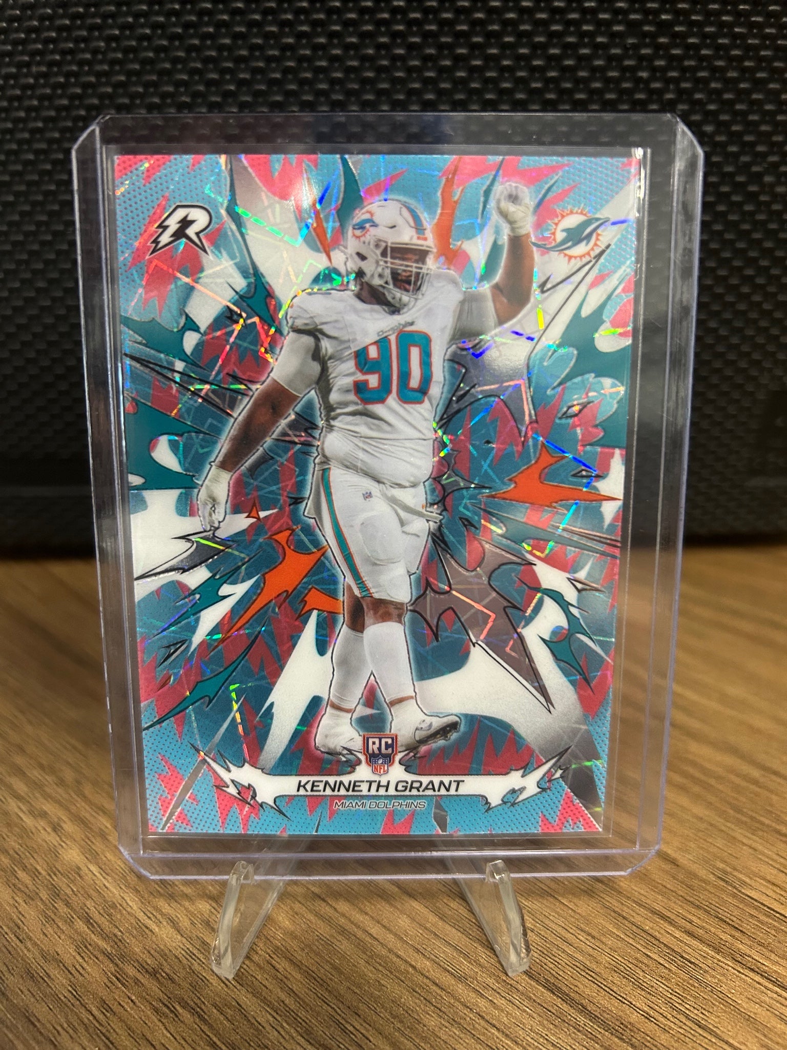 2025 Topps Resurgence #156 Kenneth Grant Sky Blue & Pink Shock Refractor