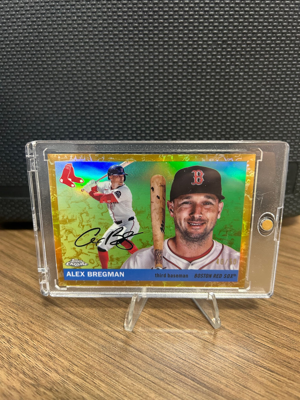2025 Topps Chrome Platinum #196 Alex Bregman Gold Refractors #/50