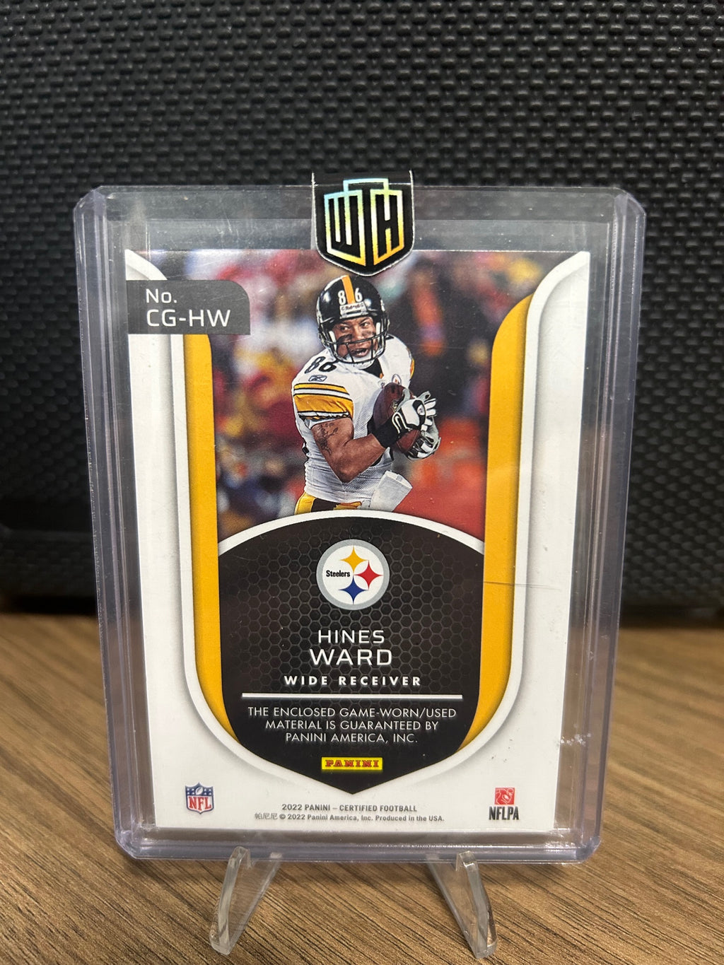 2022 Panini Certified #CG-HW Hines Ward Certified Gamers Mirror Red #/75
