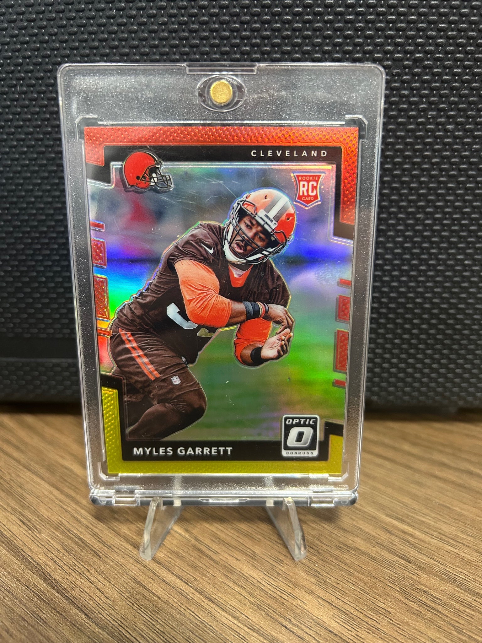 2017 Donruss Optic #106 Myles Garrett Red and Yellow
