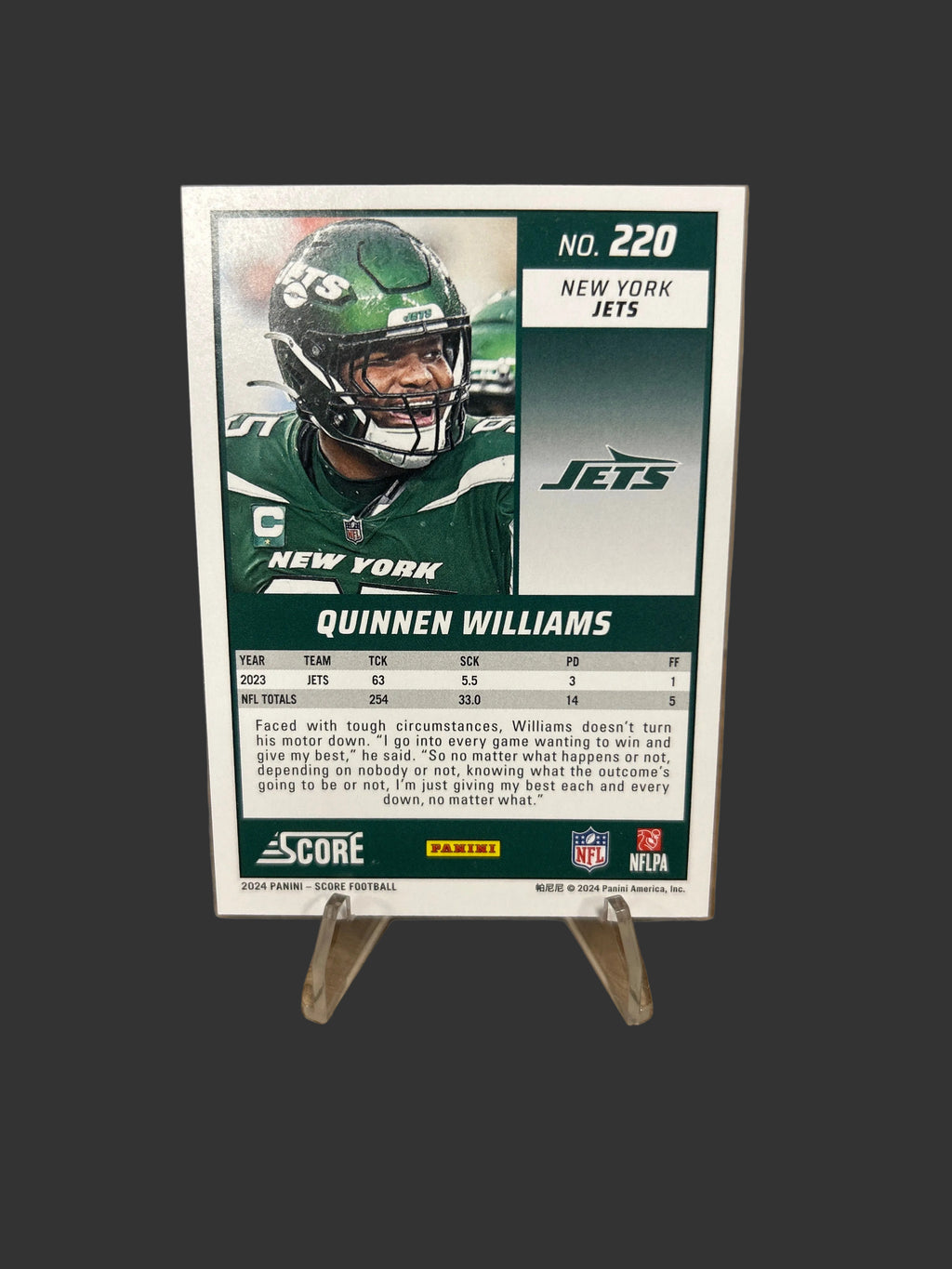 2024 Score - Quinnen Williams #220 Pink /299