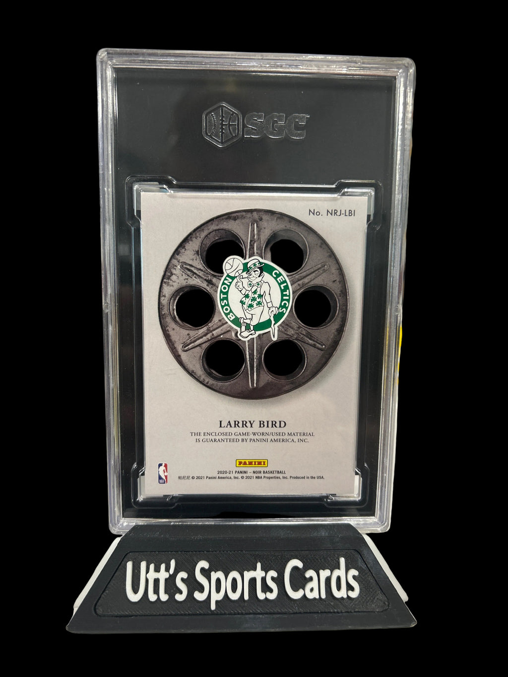 2020-21 Panini Noir - Newsreels Jerseys Larry Bird #NRJ-LBI 53/75 (MEM)