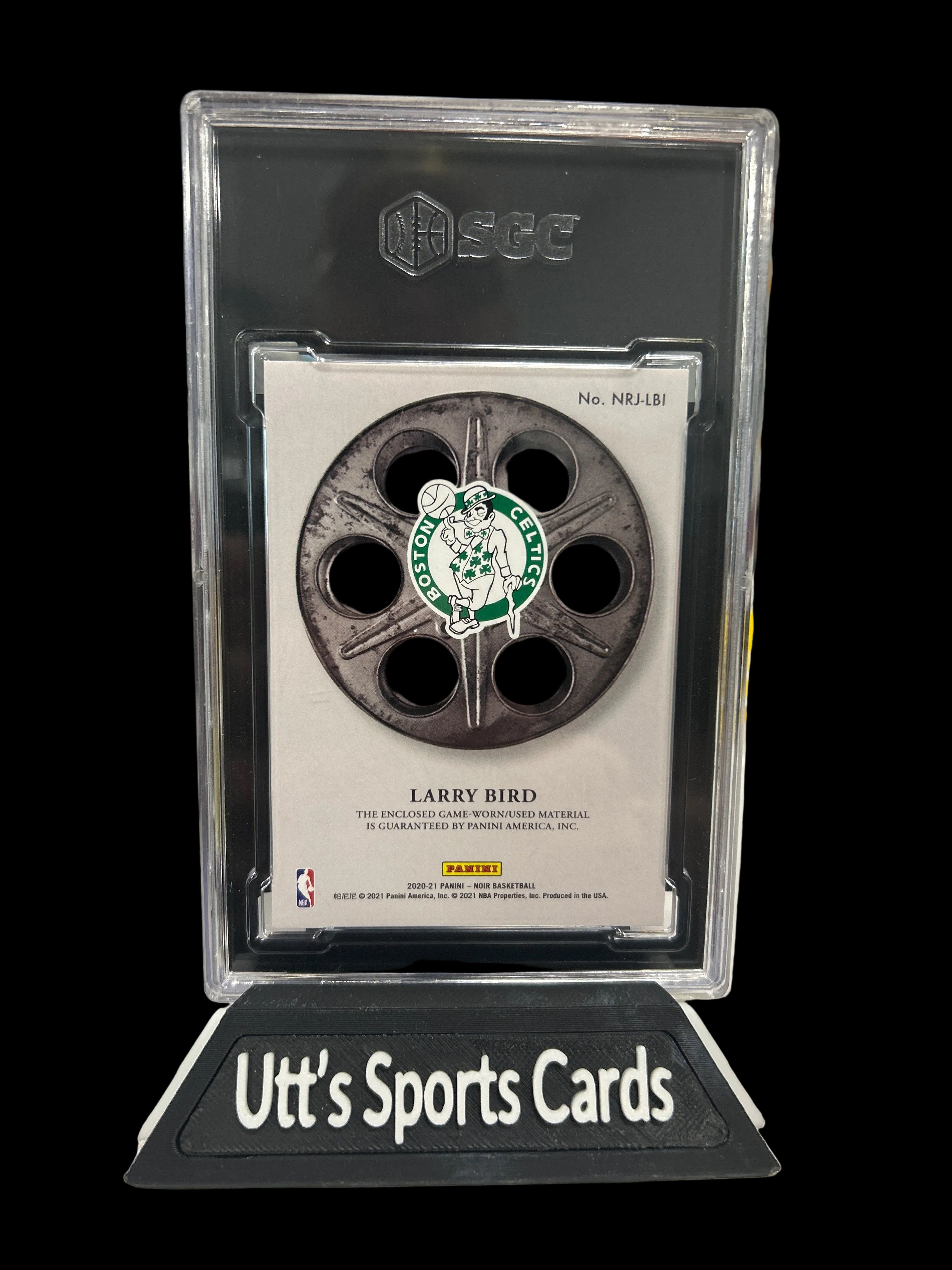 2020-21 Panini Noir - Newsreels Jerseys Larry Bird #NRJ-LBI 53/75 (MEM)