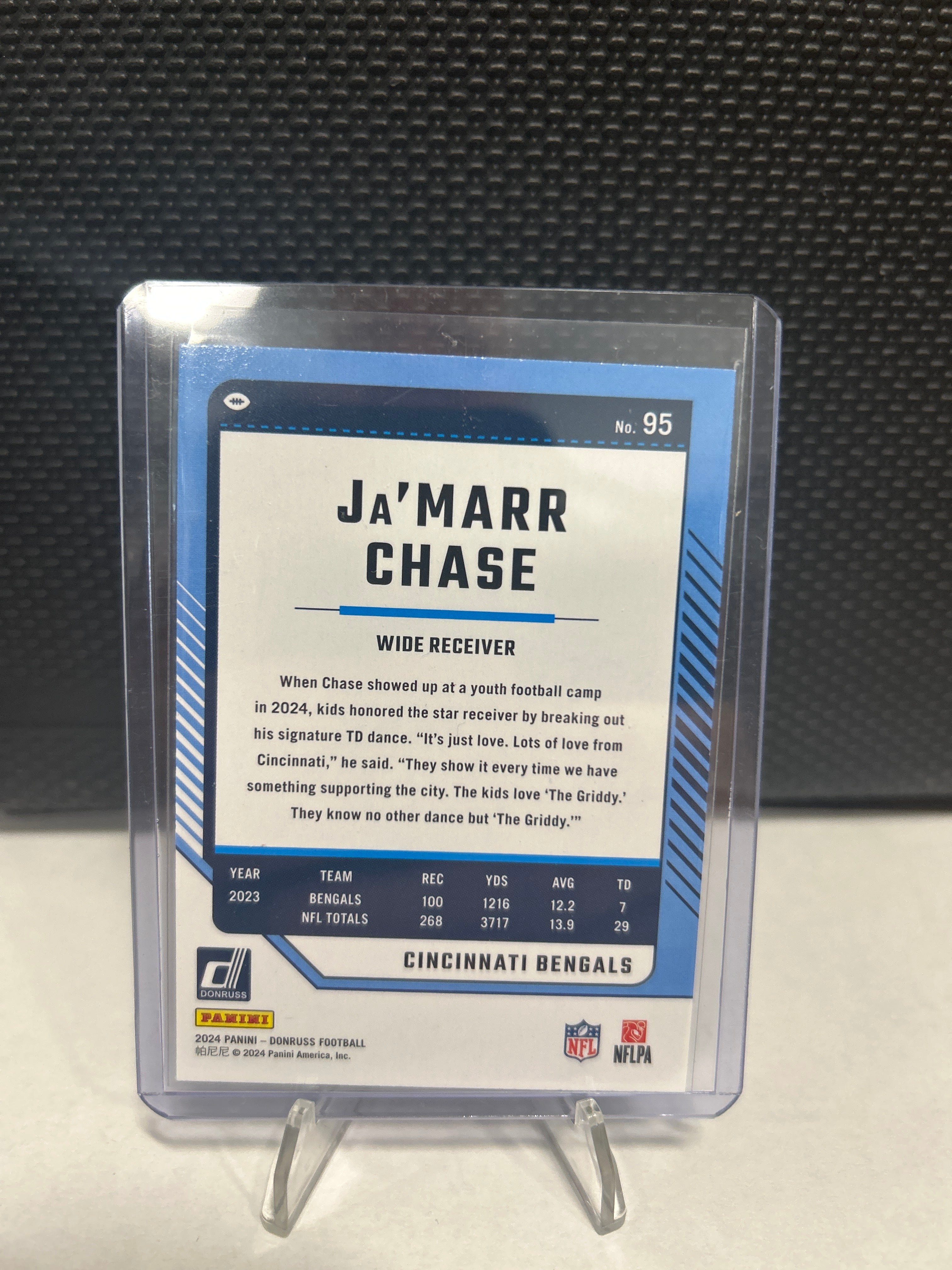 2024 Donruss #95 Ja'Marr Chase Press Proof Blue
