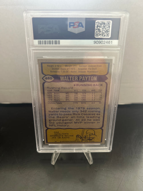 1979 TOPPS #480 WALTER PAYTON PSA 7 NM