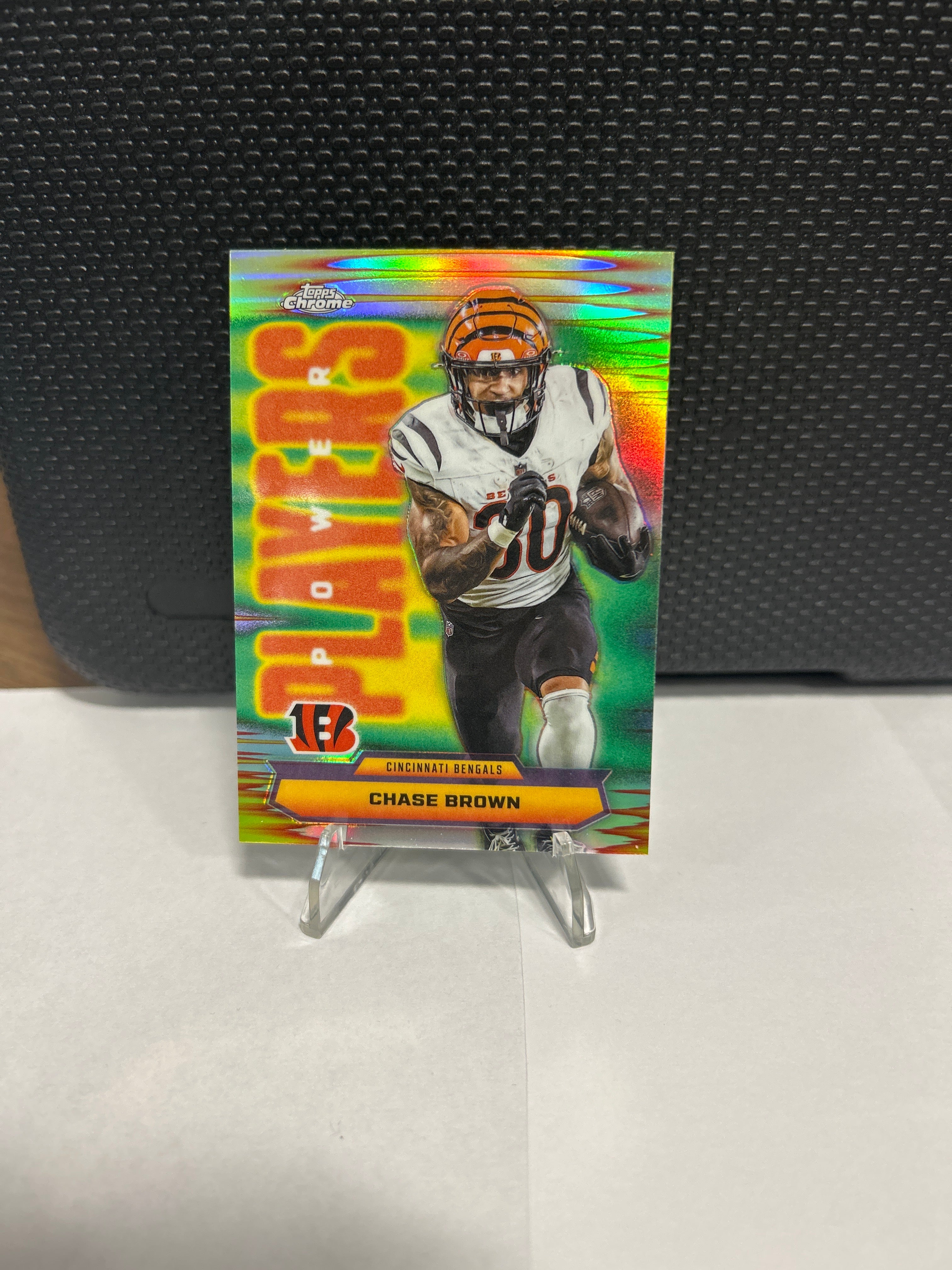Topps Chrome 2025 Power Players Refractor Chase Brown Bengals NFL PP-19