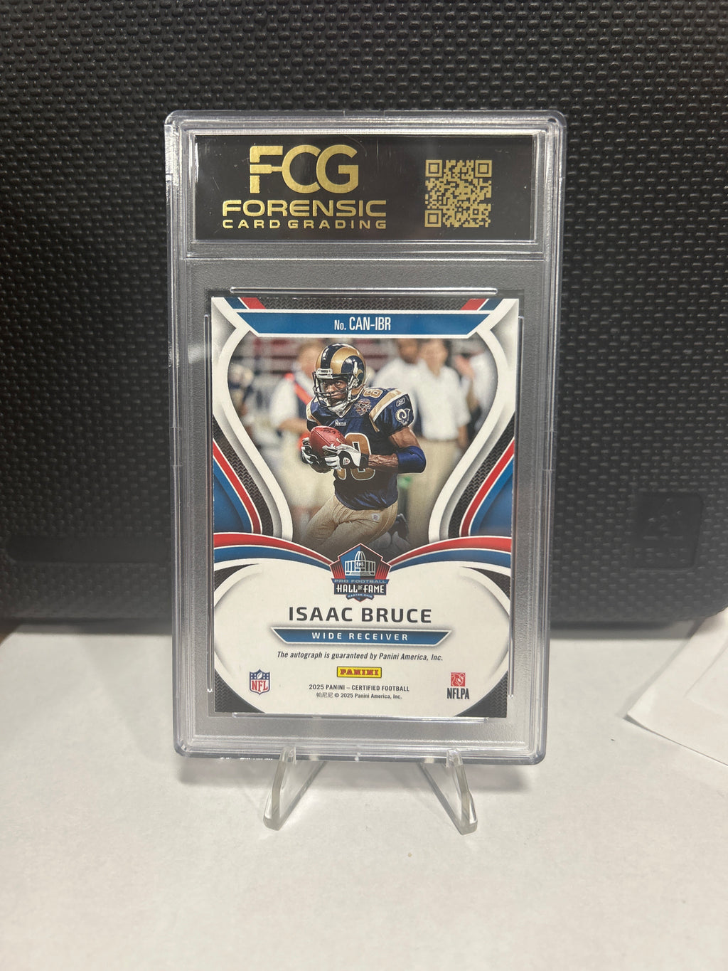2025 Panini Certified Canton Certified Isaac Bruce Blue Etch Auto /75 FCG 9 ( Auto 10)