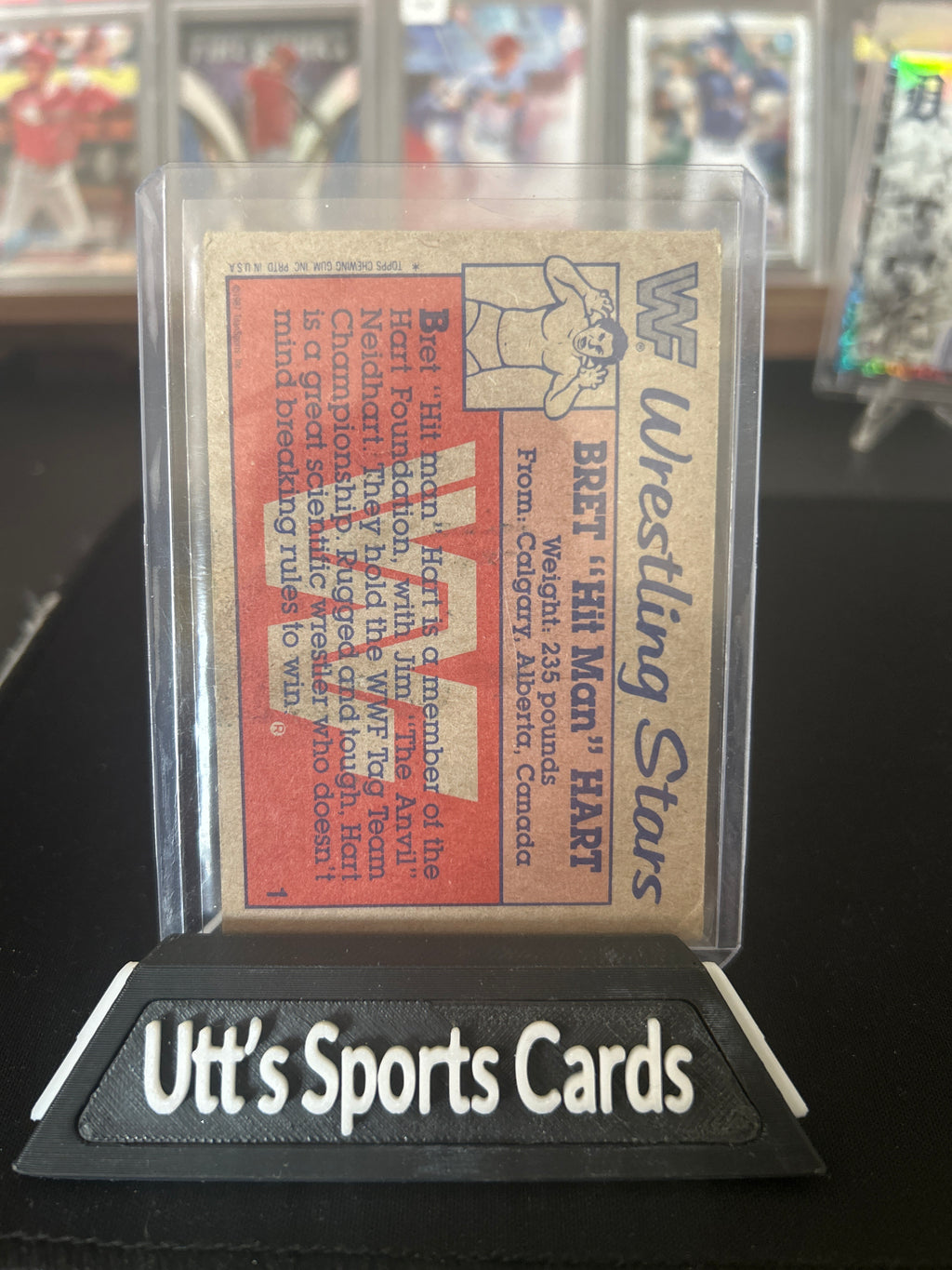 1987 Topps WWF Bret "Hit Man" Hart Wrestling Stars Rookie RC