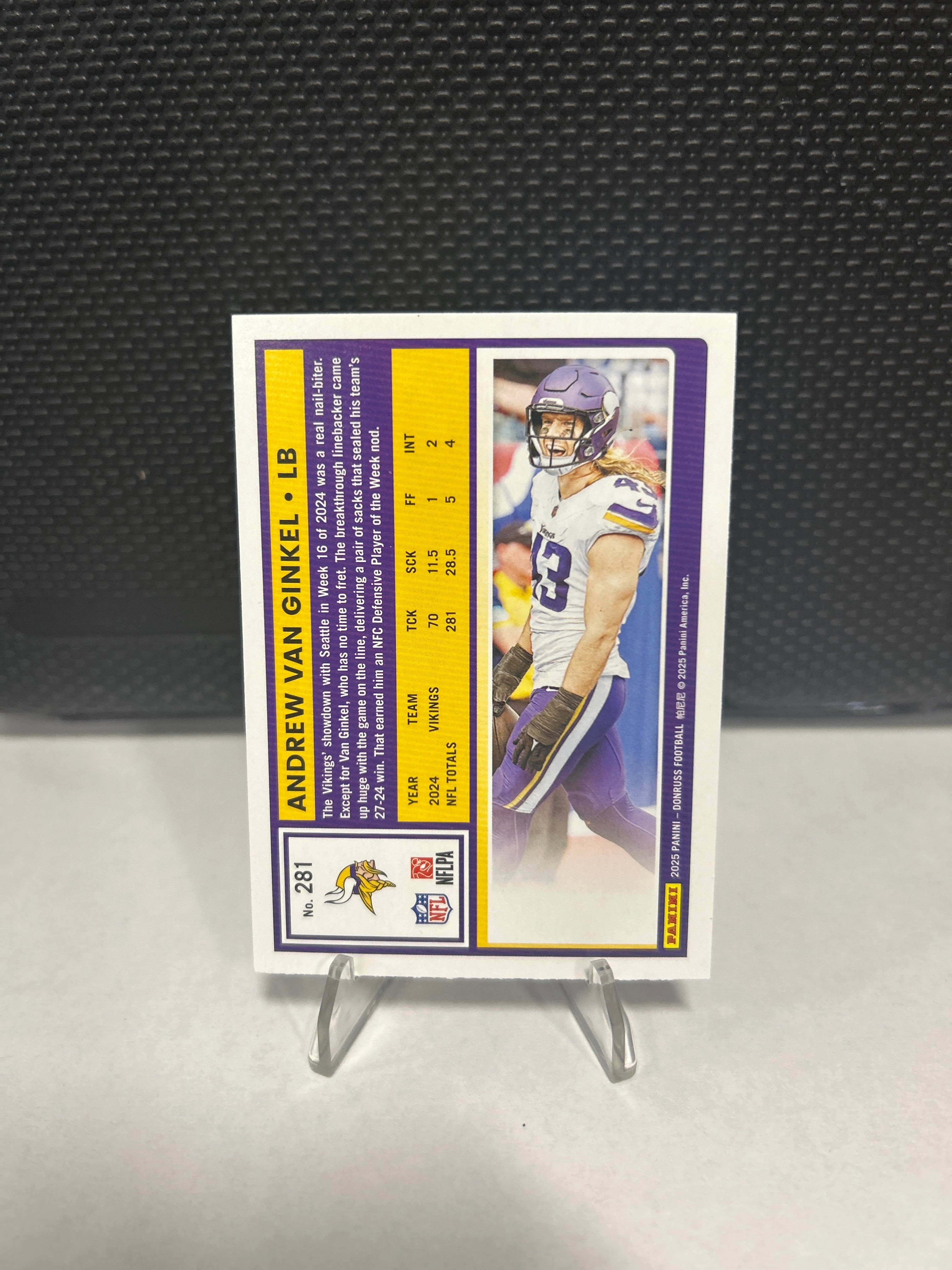 2025 Donruss #281 Andrew Van Ginkel -Press Proof Red
