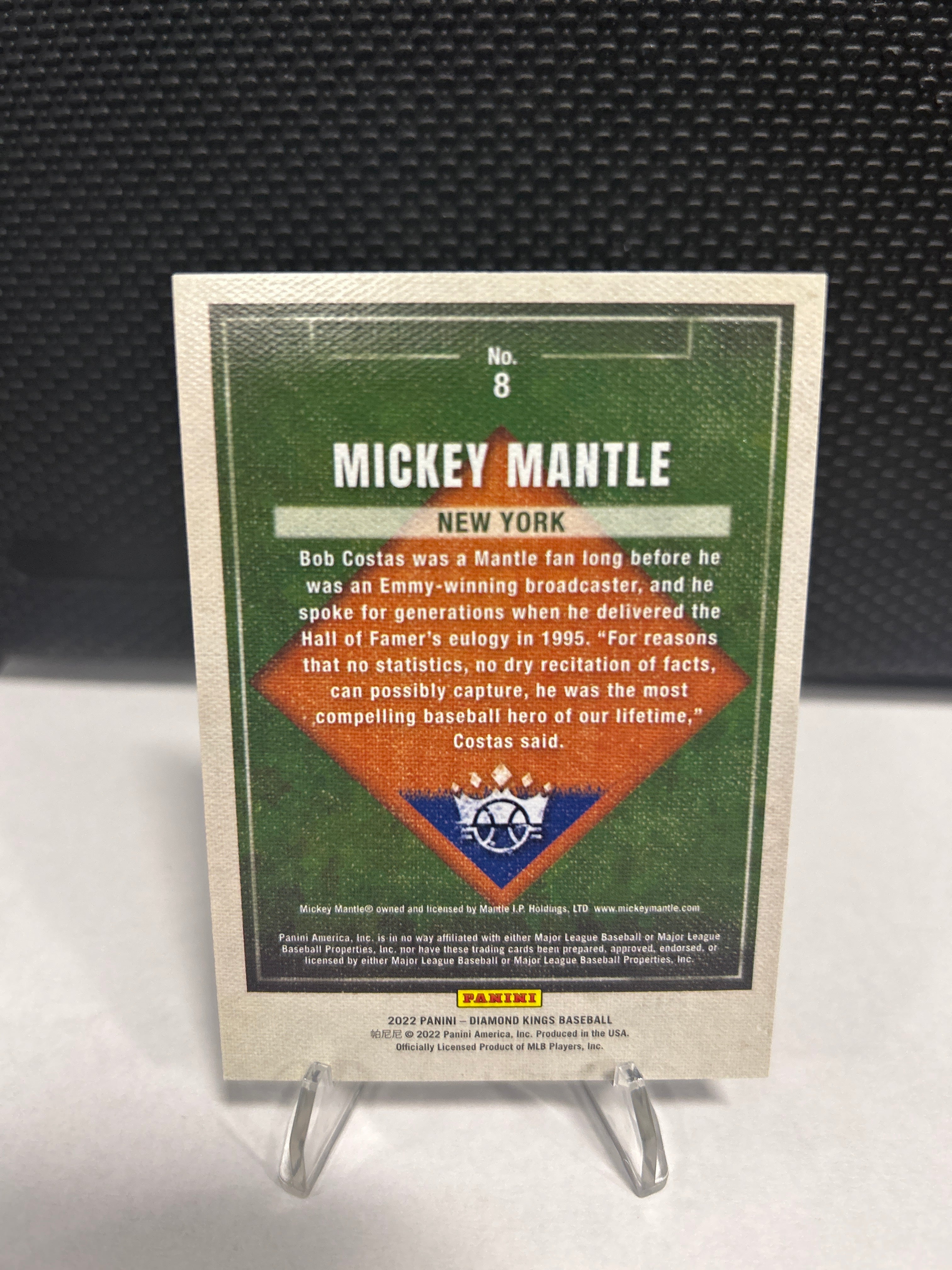 2022 Diamond King #8 Mickey Mantle 🔥 New York Yankees HOF