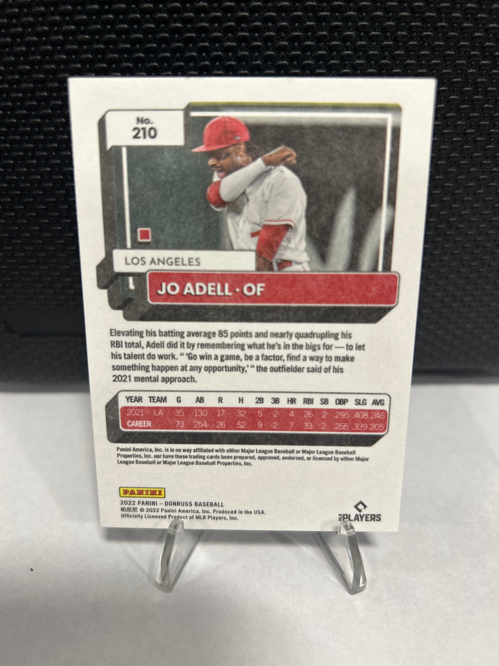 2022 Panini Donruss Independence Day Jo Adell #210 Los Angeles Angels Baseball