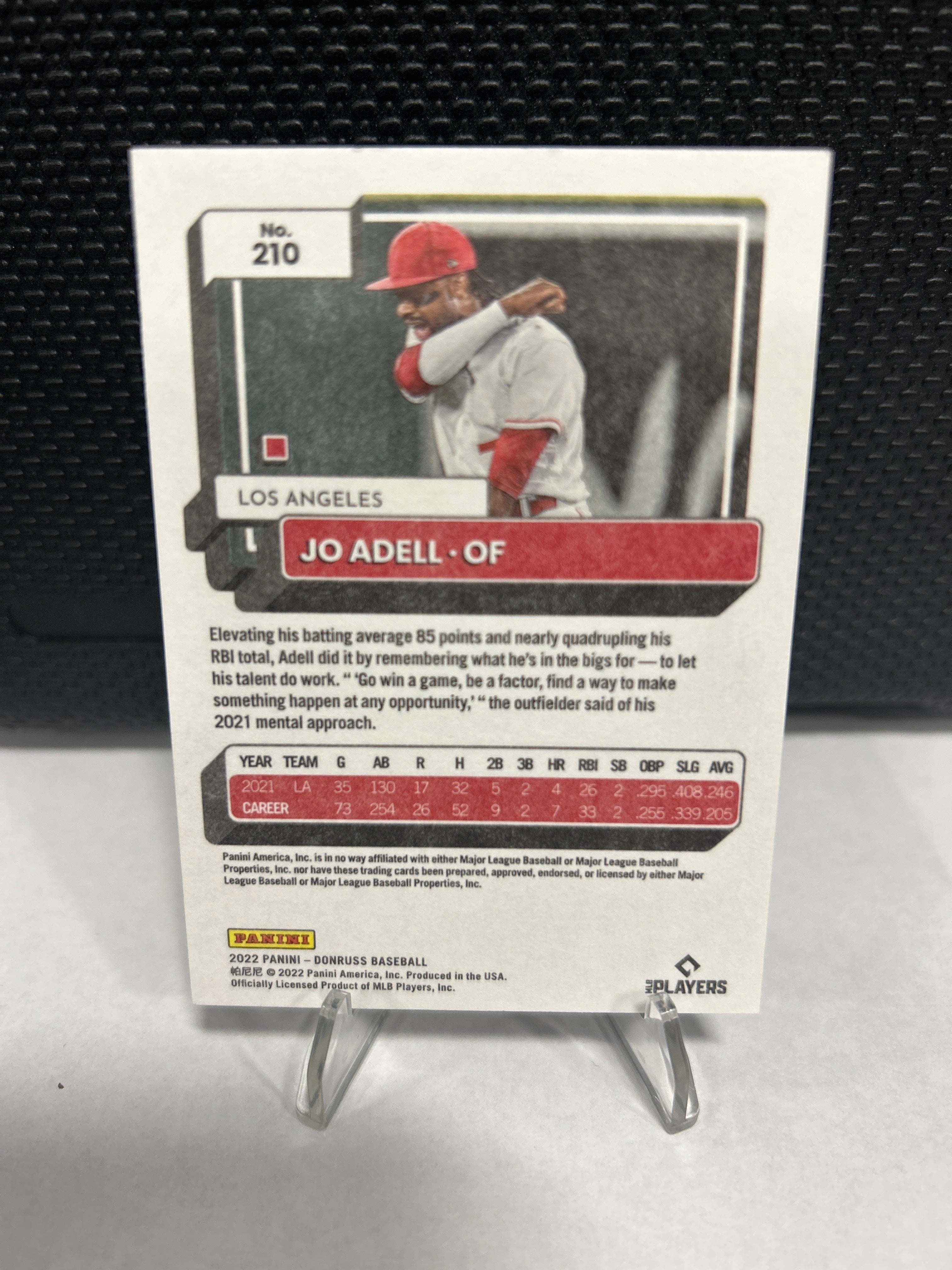 2022 Panini Donruss Independence Day Jo Adell #210 Los Angeles Angels Baseball