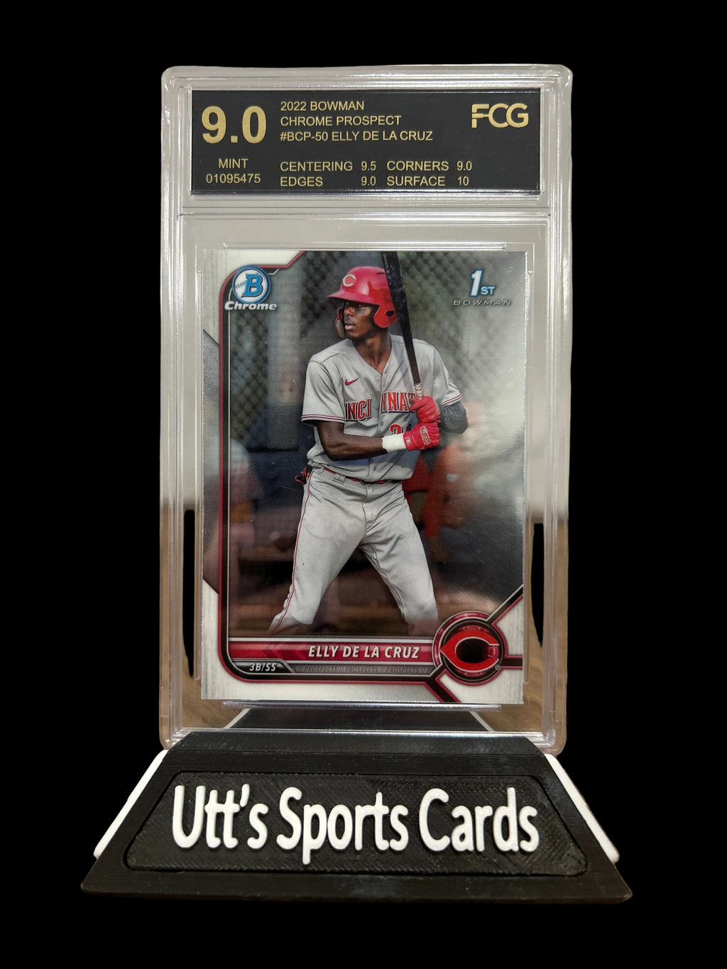 2022 Elly De La Cruz RC Rookie FCG Graded Bowman Chrome Cincinnati Reds 9