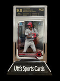 2022 Elly De La Cruz RC Rookie FCG Graded Bowman Chrome Cincinnati Reds 9