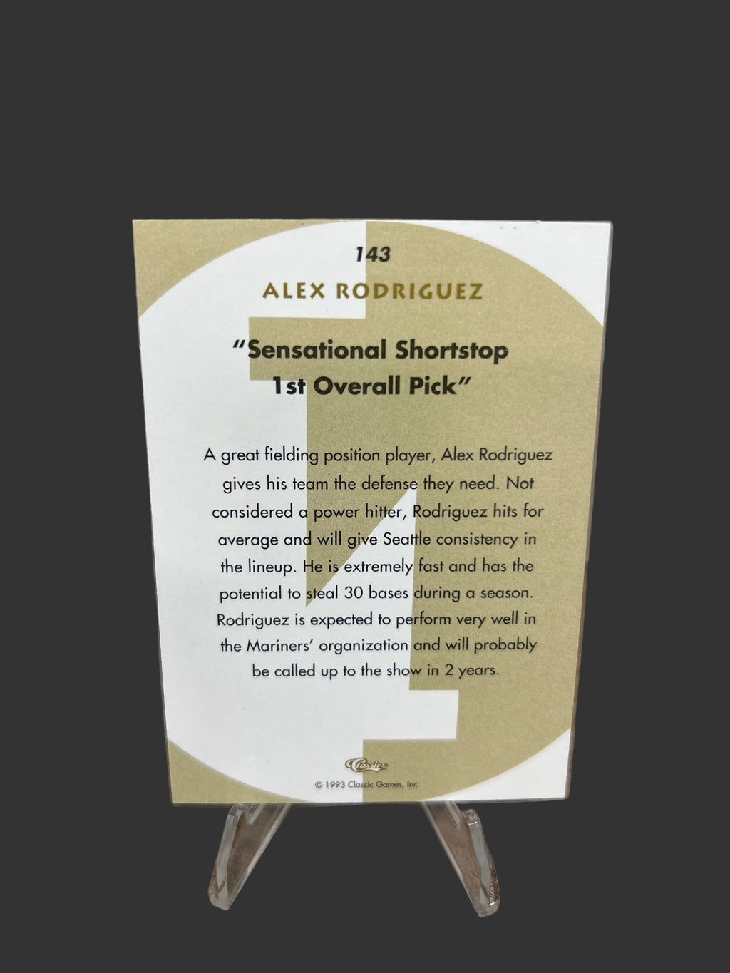 1993 Classic Images - Alex Rodriguez #143 (RC)