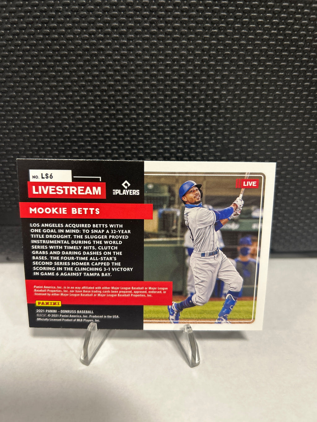 2021 Panini Donruss - Livestream Mookie Betts #LS6 Vector