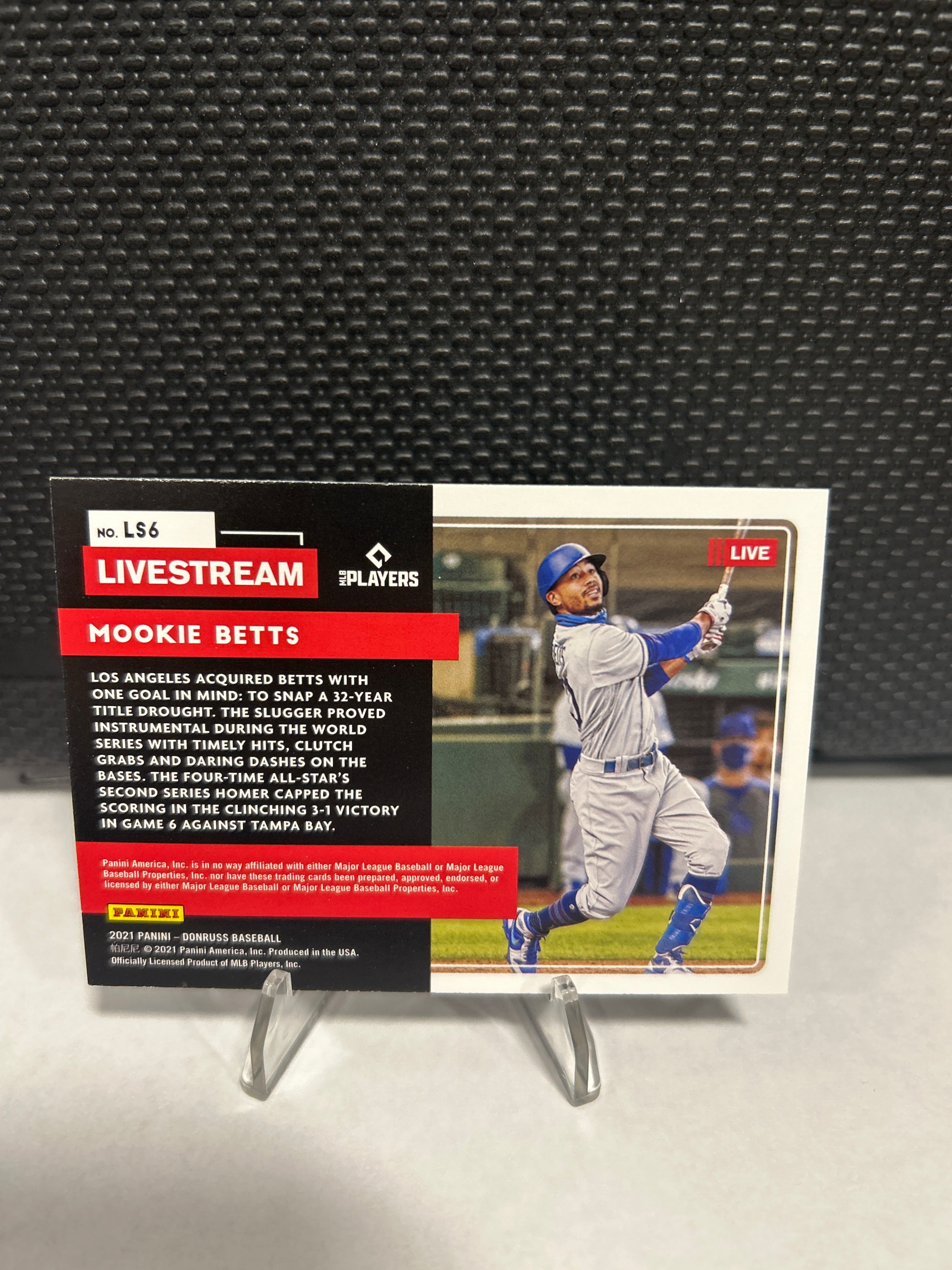2021 Panini Donruss - Livestream Mookie Betts #LS6 Vector