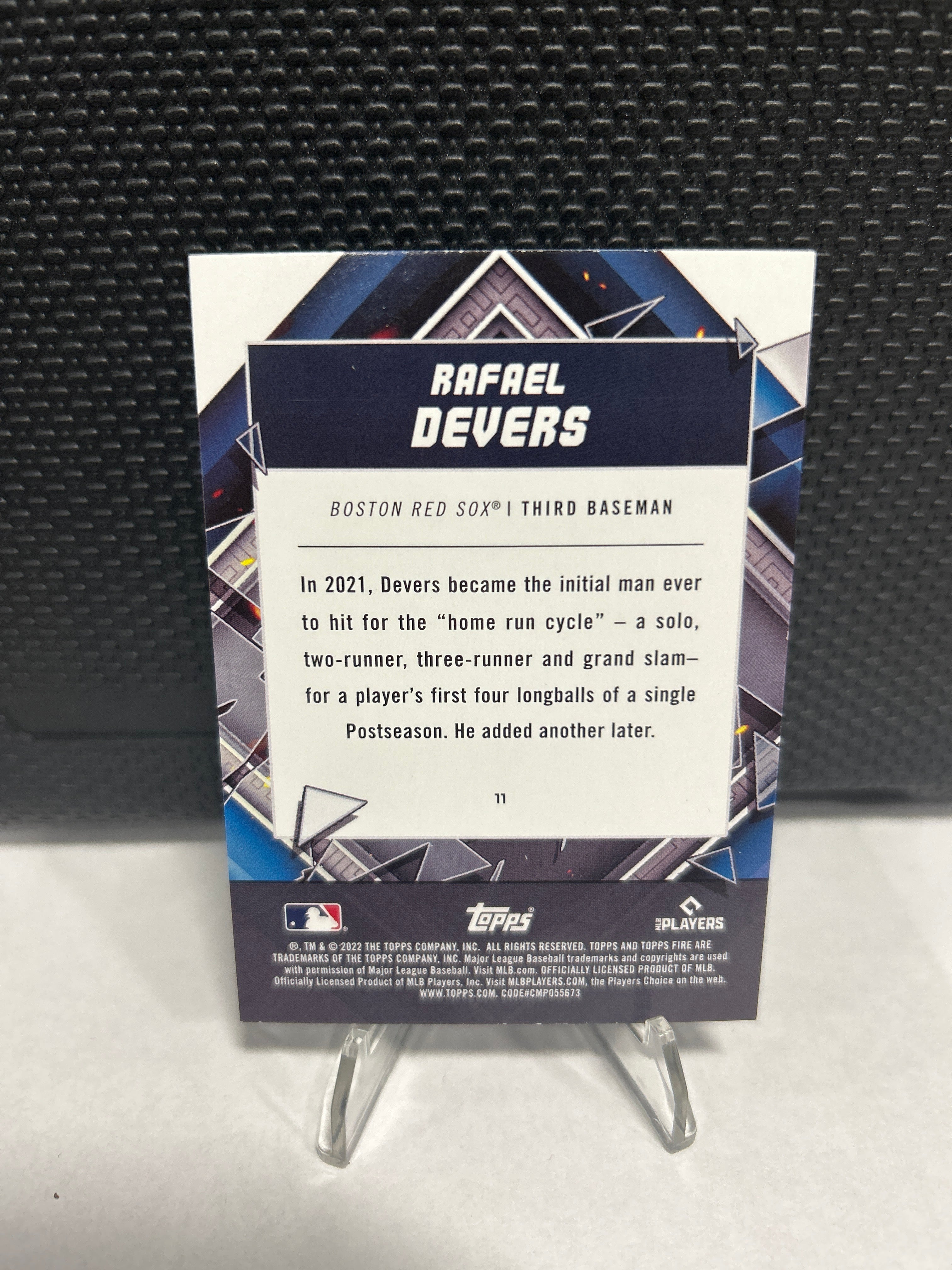 RAFAEL DEVERS 2022 TOPPS FIRE RED FLAME #11