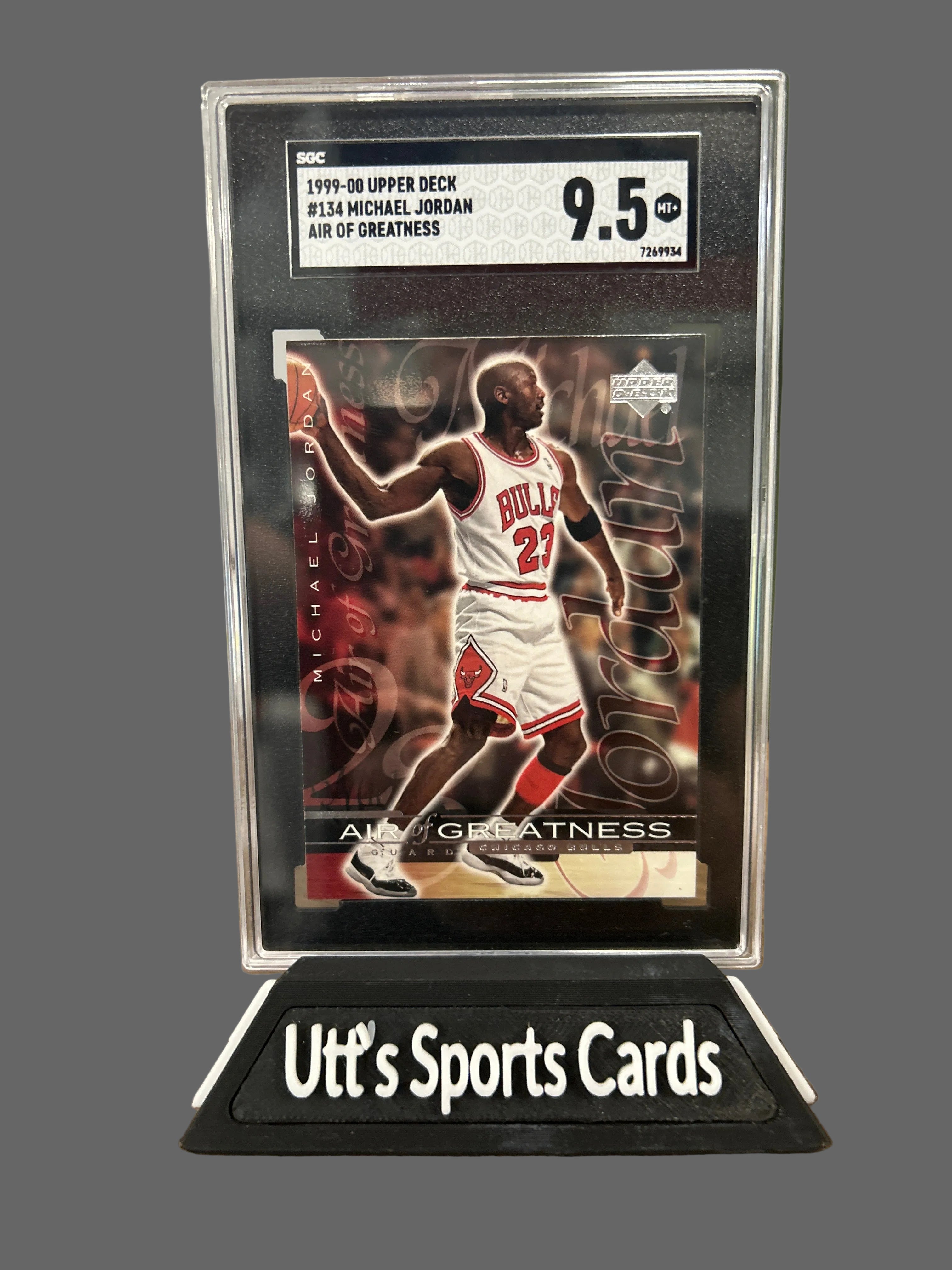 1999-00 UD AIR OF GREATNESS #134 MICHAEL JORDAN SGC 9.5