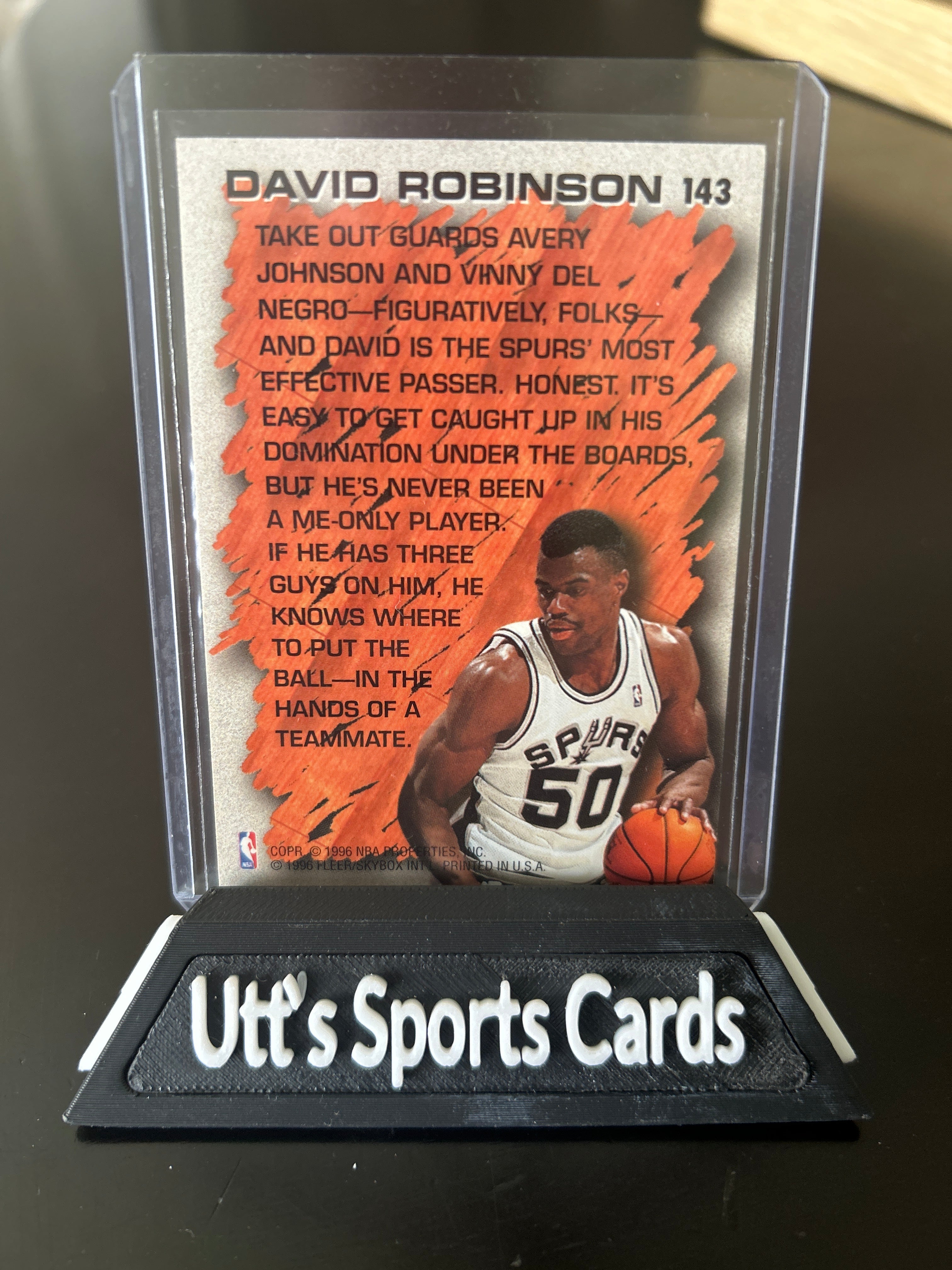 1996-97 DAVID ROBINSON Fleer Hardwood Leader NBA Insert #143 Spurs HOF (NM-MT)