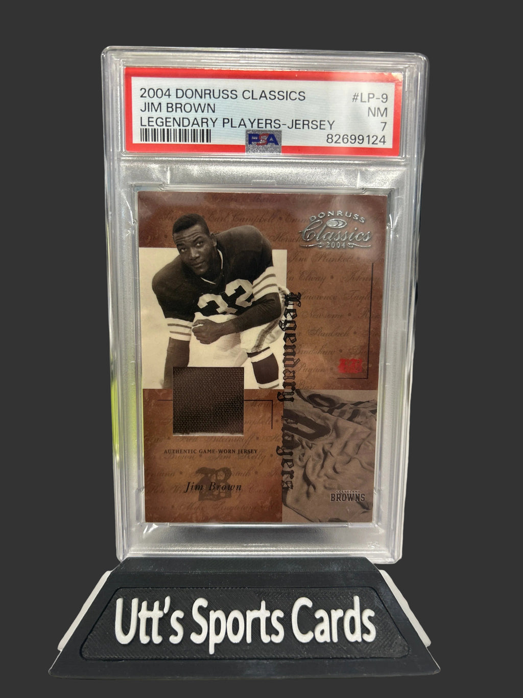 2004 Donruss Classics - Legendary Players Jim Brown #LP-9 Jersey 1/100 (MEM)