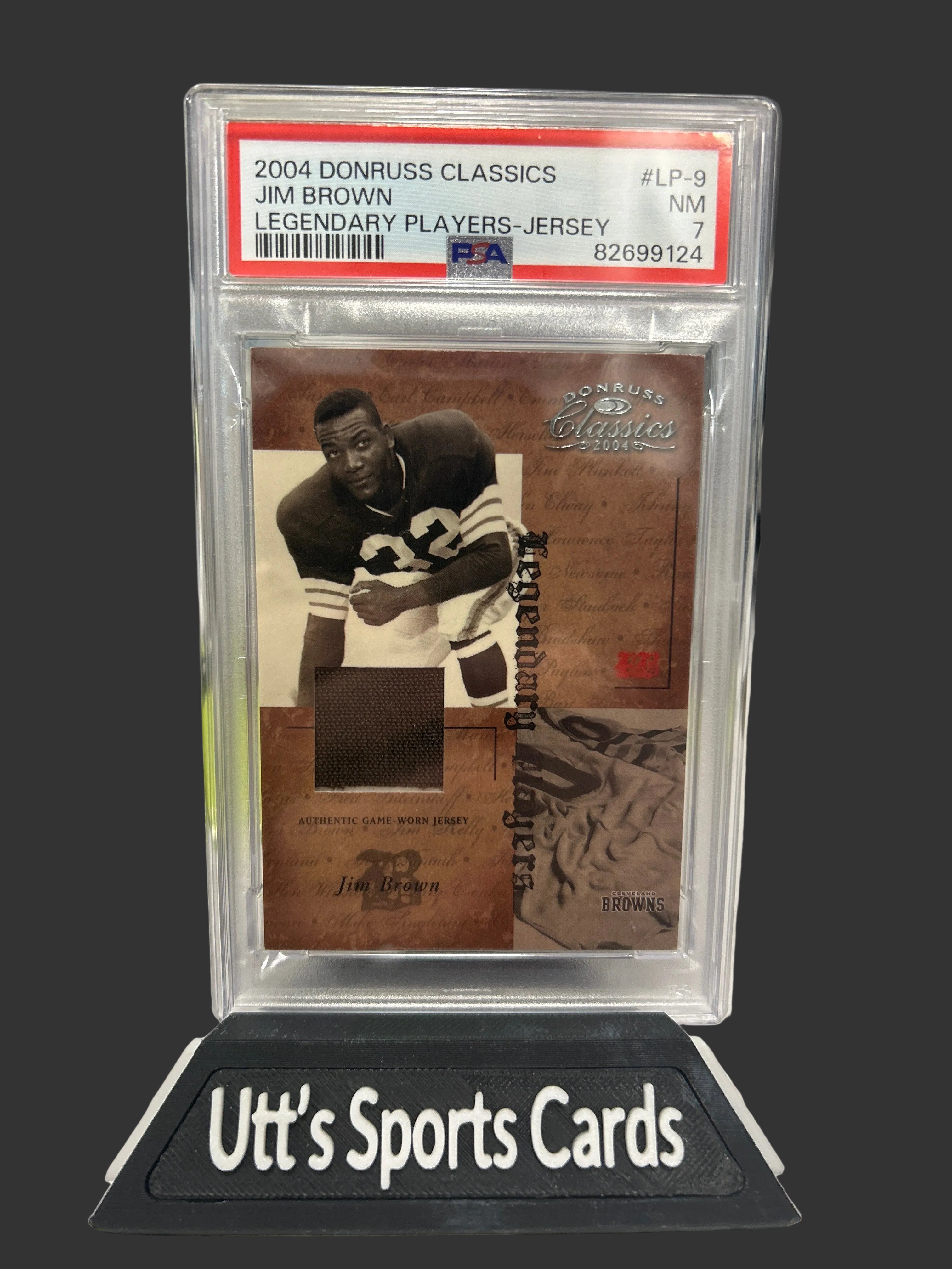 2004 Donruss Classics - Legendary Players Jim Brown #LP-9 Jersey 1/100 (MEM)