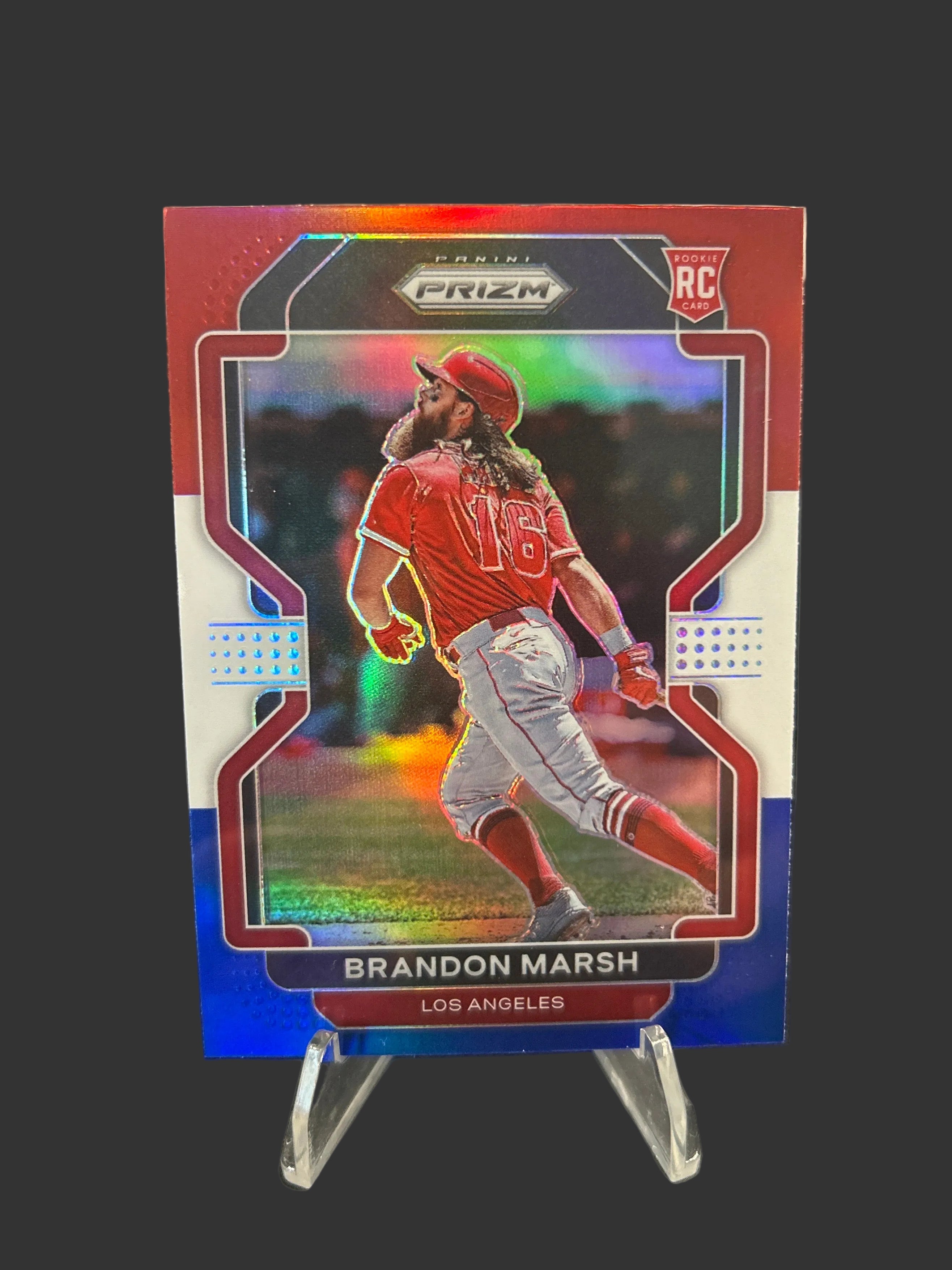 2022 Panini Prizm - Tier II Brandon Marsh #170 Red White & Blue Prizm (RC)