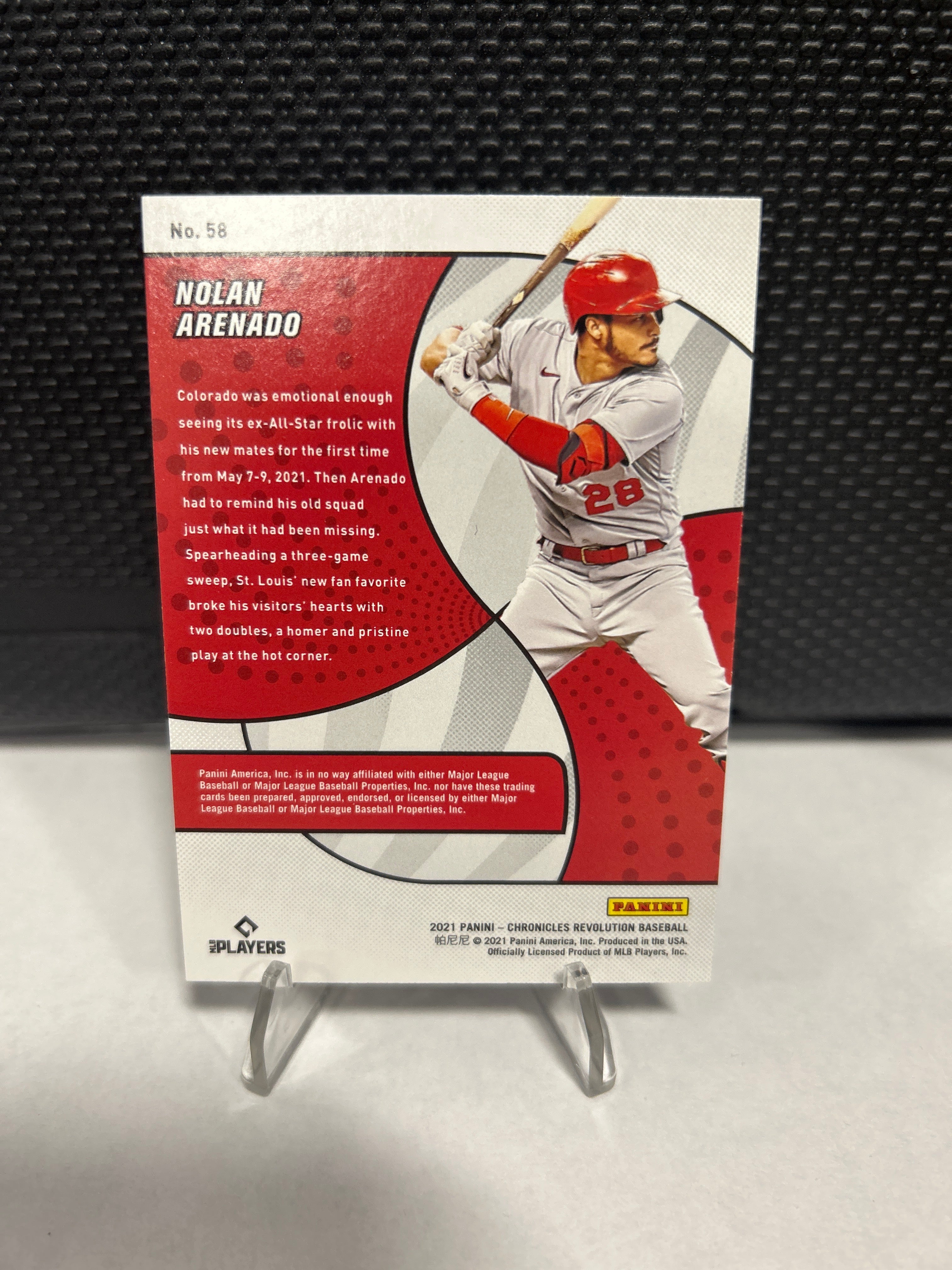 2021 Chronicles Revolution Fractal Parallel Nolan Arenado #58 Cardinals