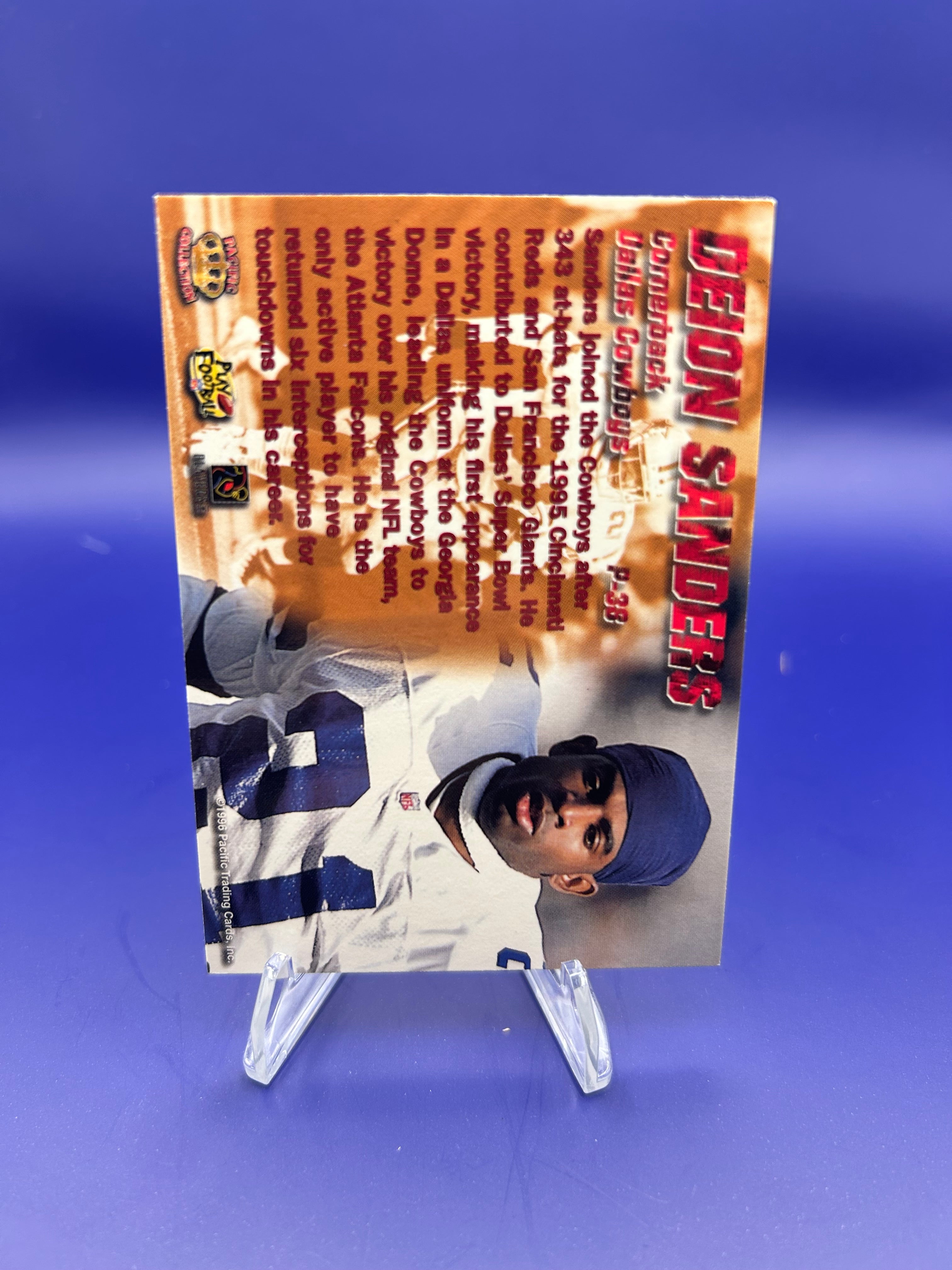 1996 Pacific Dynagon #P-38 Deion Sanders