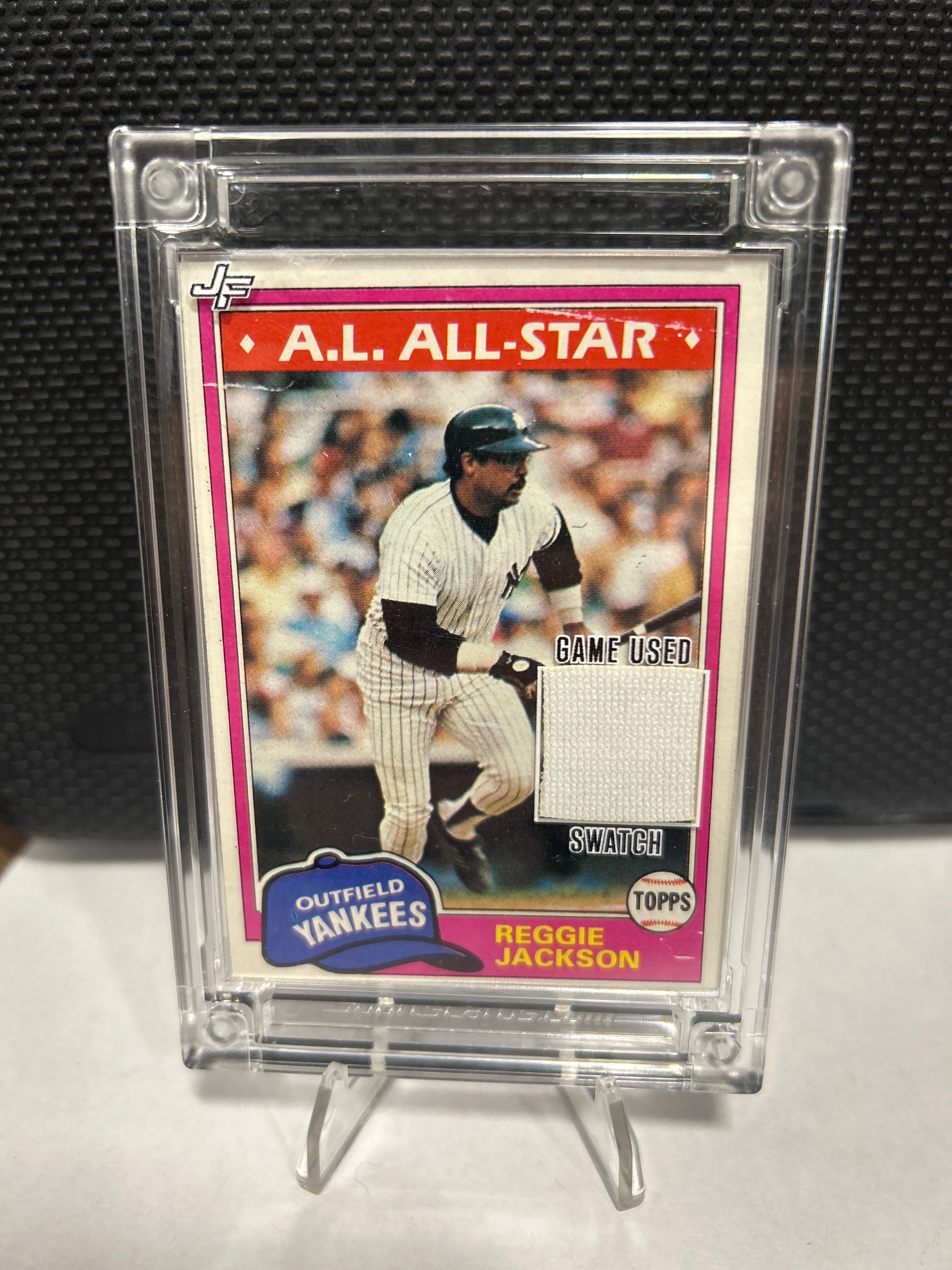 Reggie Jackson Jersey Fusion  1985 Game Used Patch