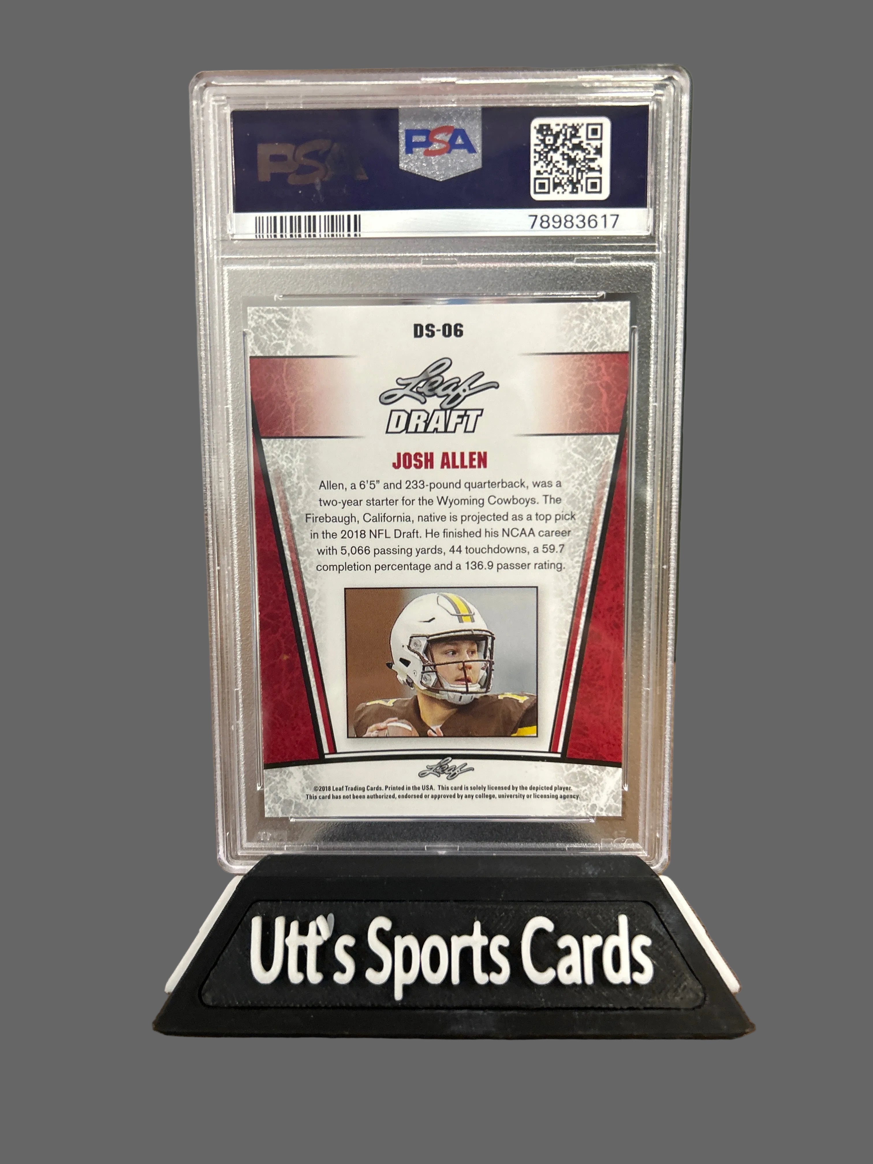 2018 Leaf Josh Allen Special Release Draft Silver RC #DS-06 PSA 10 Gem Mint 💎