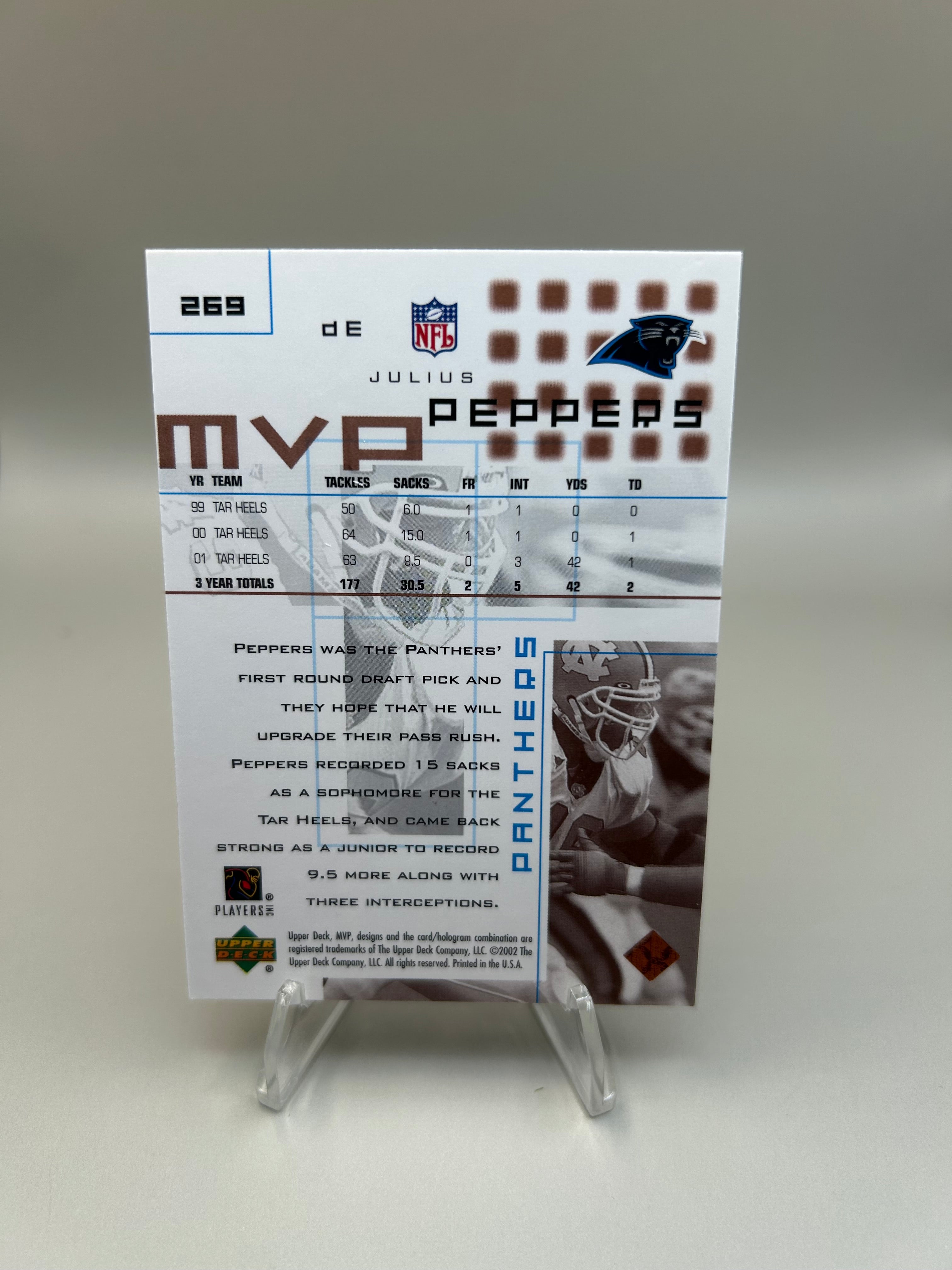 2002 Upper Deck MVP #269 Julius Peppers