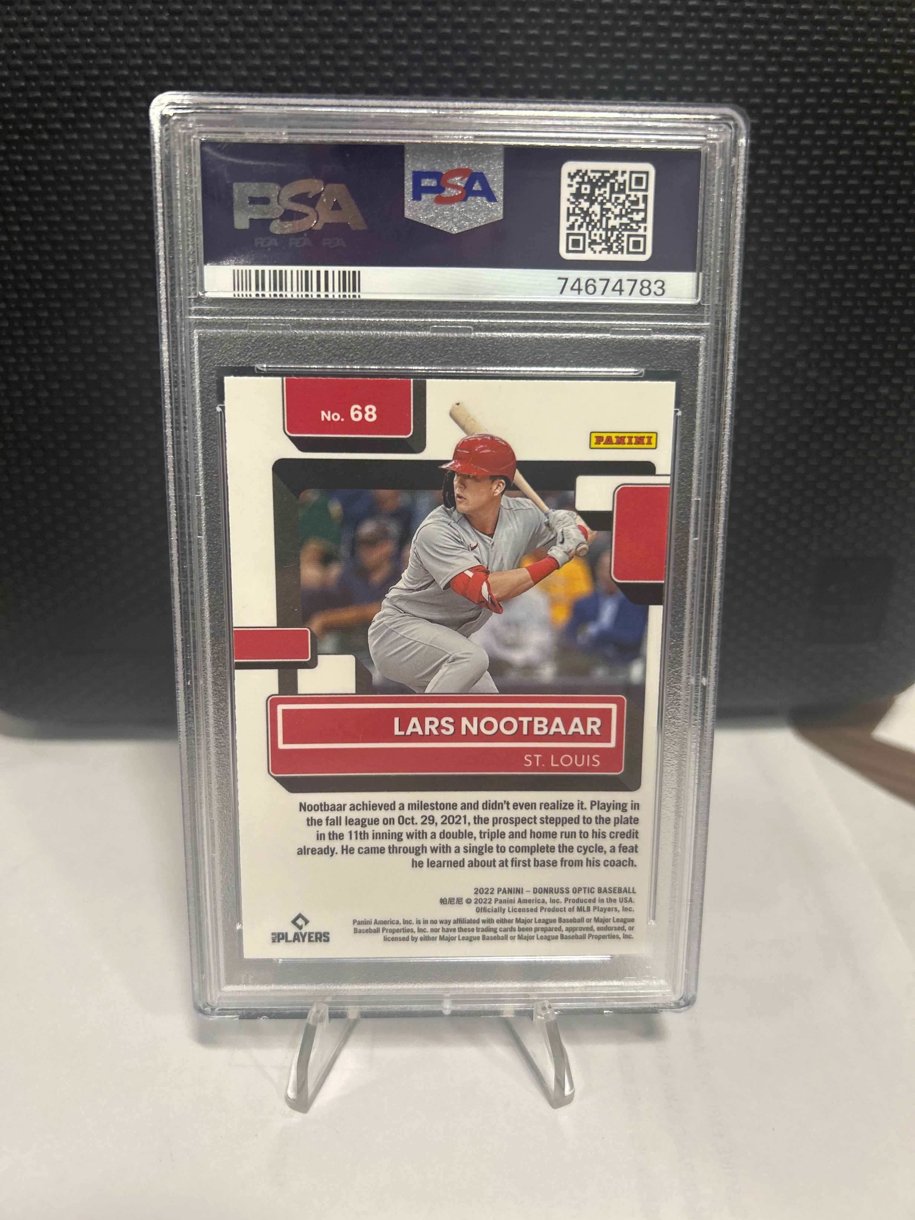 2022 Donruss Optic Lars Nootbaar #68 Halo Rated Rookie RC PSA 9 Cardinals