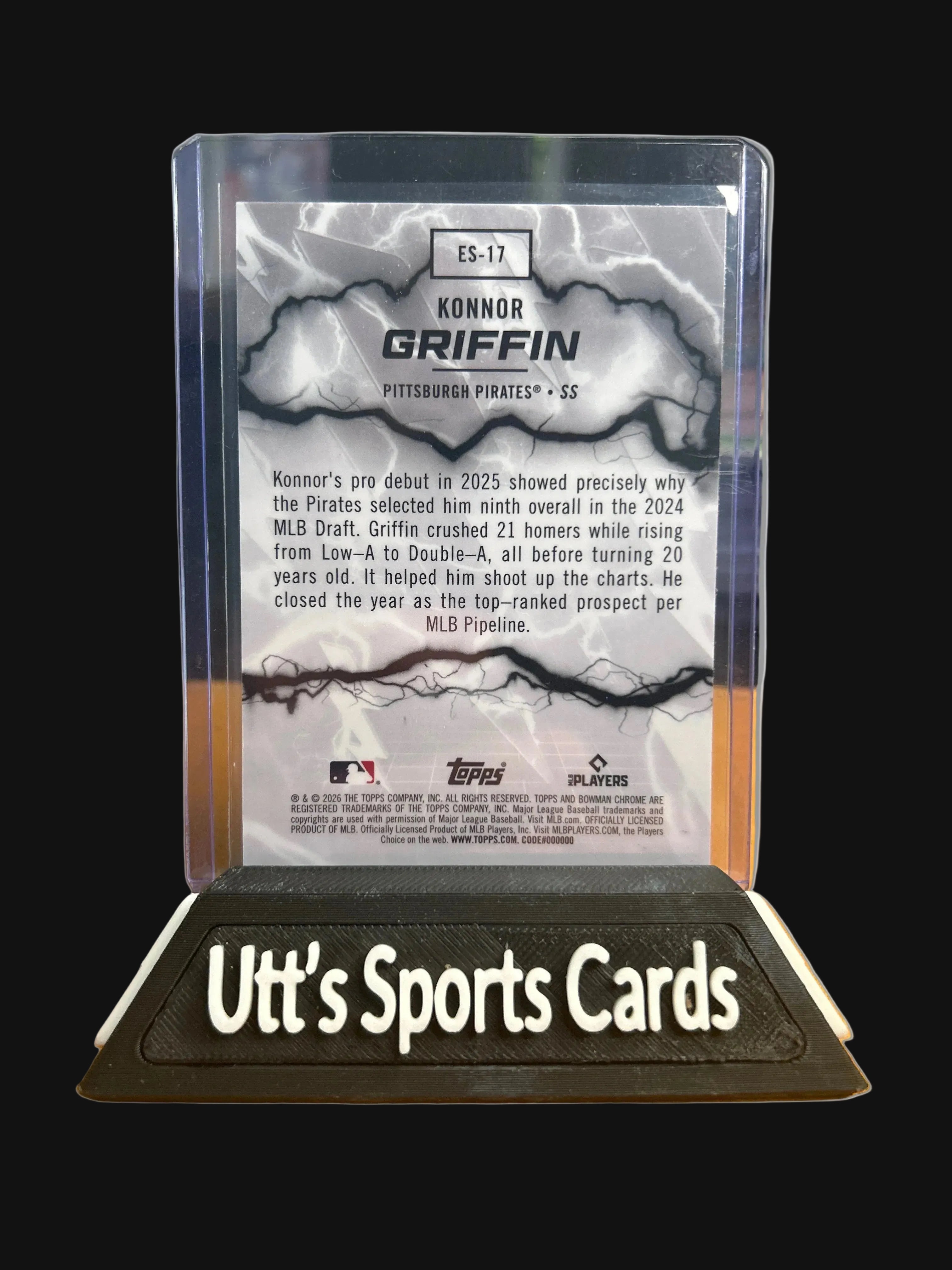 2026 Bowman #ES-17 Electric Sluggers - Konnor Griffin Pittsburgh Pirates