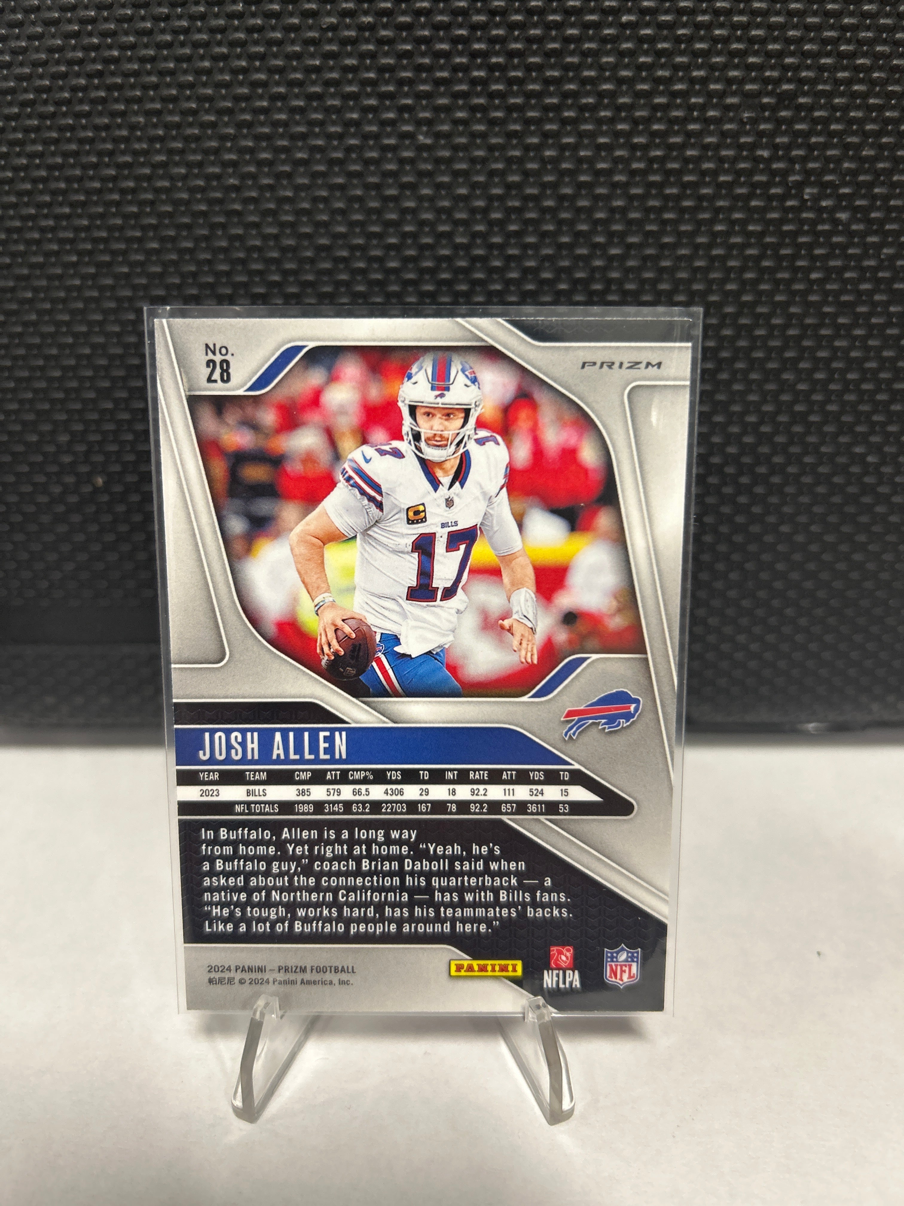 2024 Panini Prizm Orange Laser Josh Allen #28 Buffalo Bills