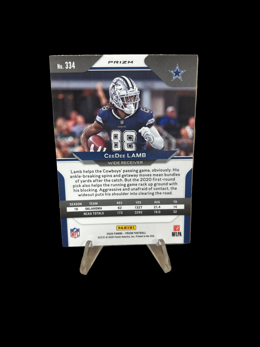 2020 Panini Prizm - Rookie CeeDee Lamb (RC) #334 Red White Blue Prizm