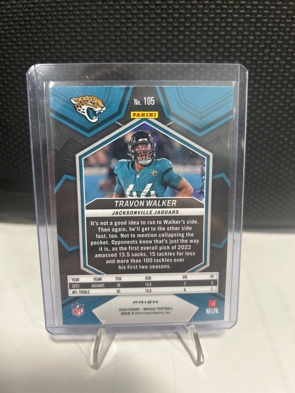 Travon Walker 2024 Panini Mosaic Silver Prizm #105 Jacksonville Jaguars Card NFL