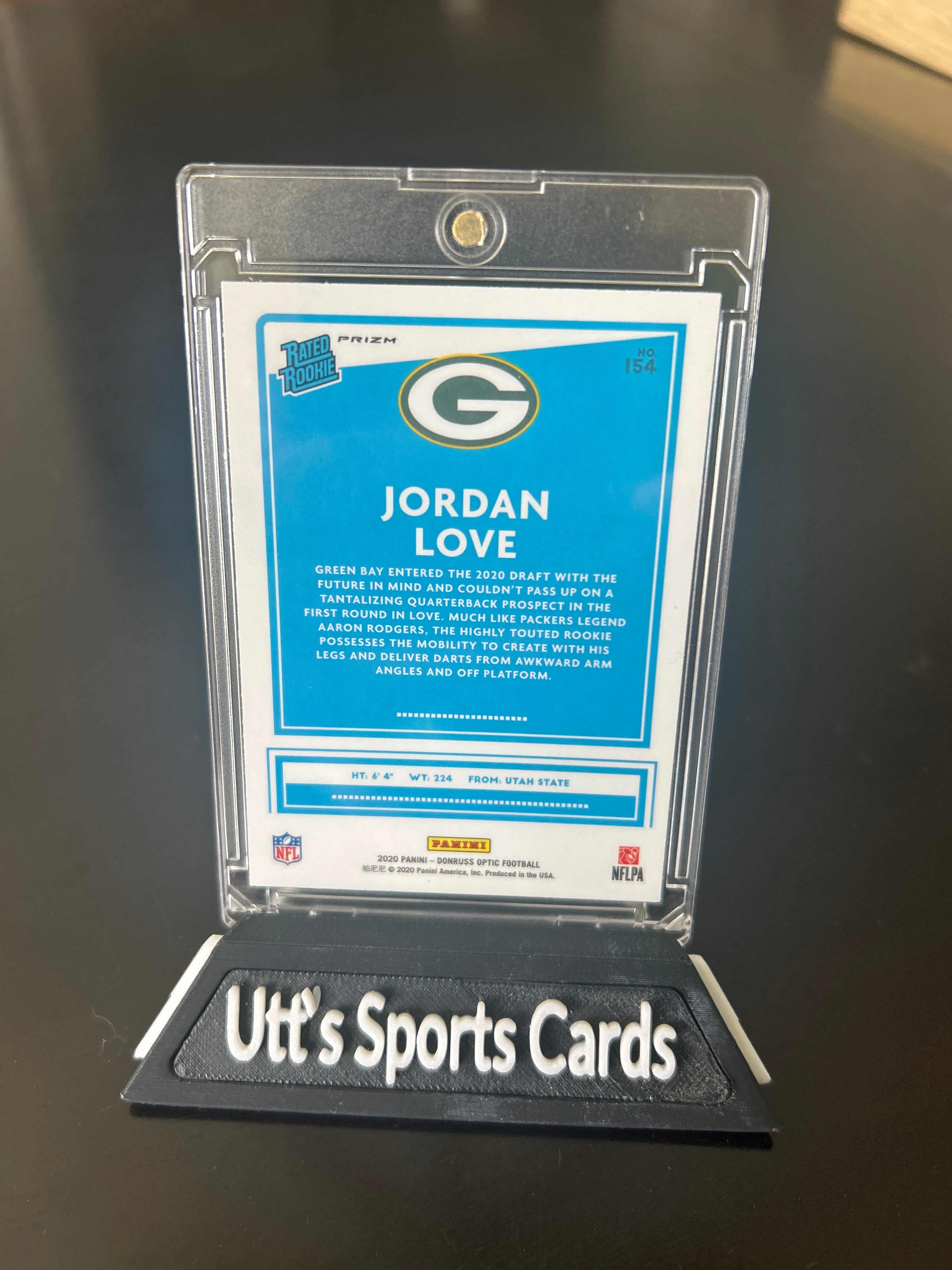 2020 Optic Jordan Love Rookie Purple Shock Prizm #154 Green Bay Packers RC