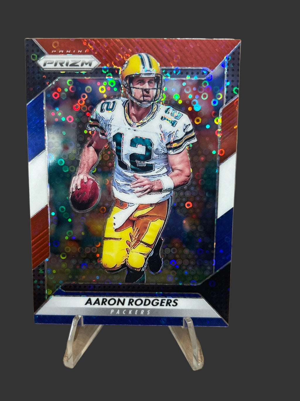 2016 Panini Prizm - Aaron Rodgers #89 Red White & Blue Disco Prizm