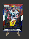 2016 Panini Prizm - Aaron Rodgers #89 Red White & Blue Disco Prizm