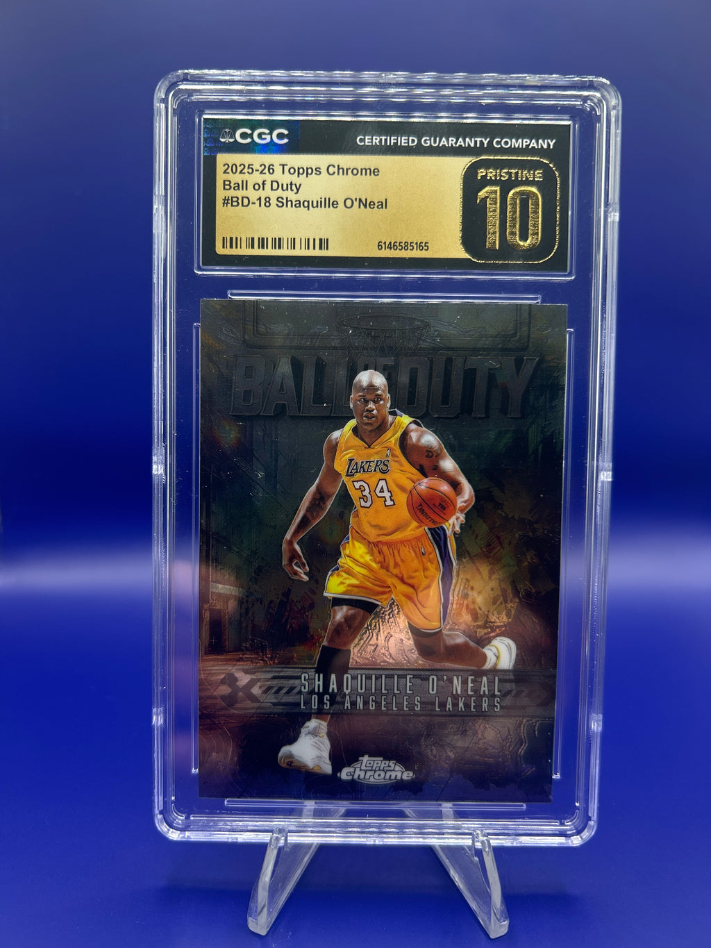 2025-26 Topps Chrome Shaquille O'Neal Ball Of Duty BD-18 (CGC Pristine 10)