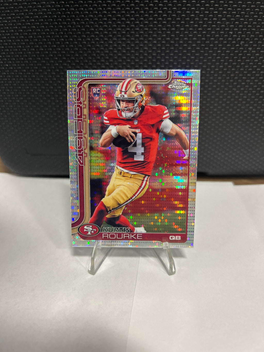 2025 Topps Chrome Kurtis Rourke Pulsar Refractor RC San Francisco 49ers