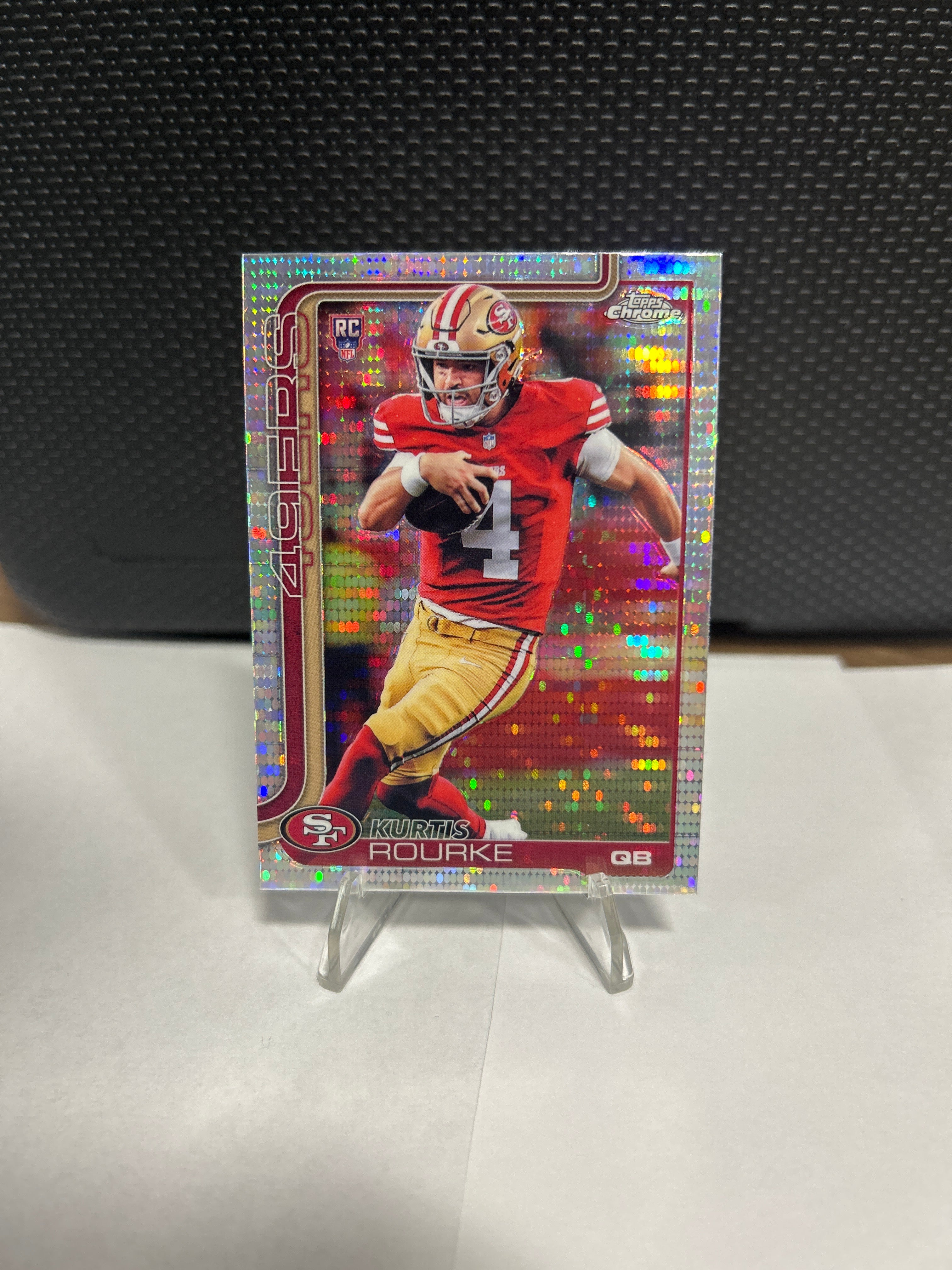 2025 Topps Chrome Kurtis Rourke Pulsar Refractor RC San Francisco 49ers
