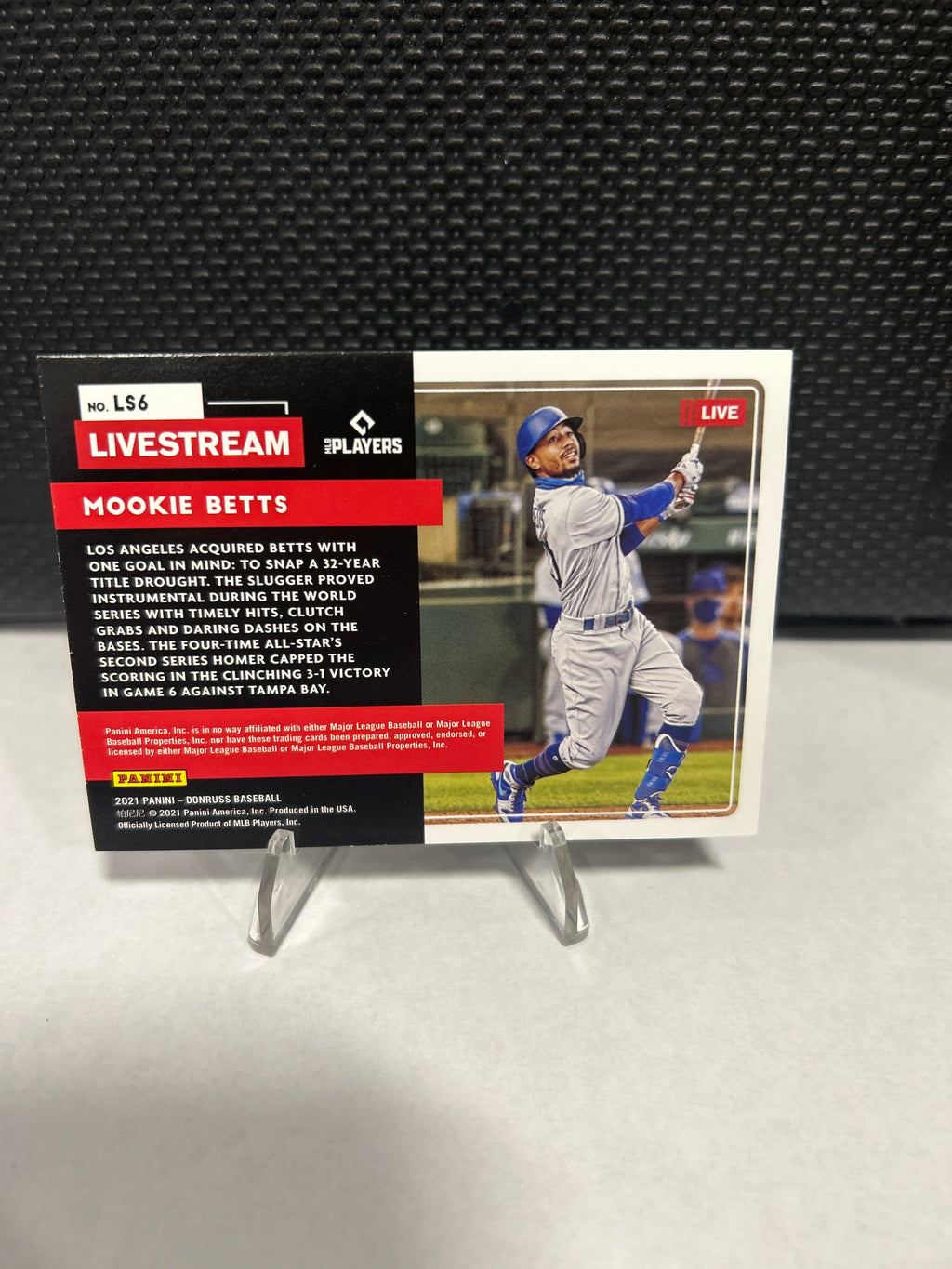 2021 Panini Donruss Pink Fireworks Livestream Mookie Betts #LS6 - LA Dodgers