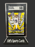 2020 Leaf Draft Joe Burrow RC SGC 10 GOLD Touchdown Kings #85 Rookie Gem