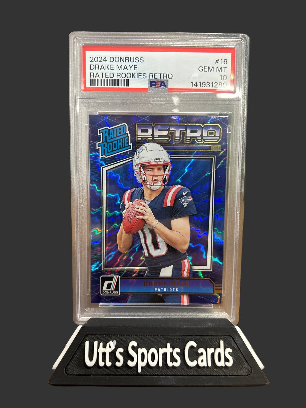 2024 Donruss #16 Drake Maye Rated Rookie Retro PSA Gem 10  NE Patriots