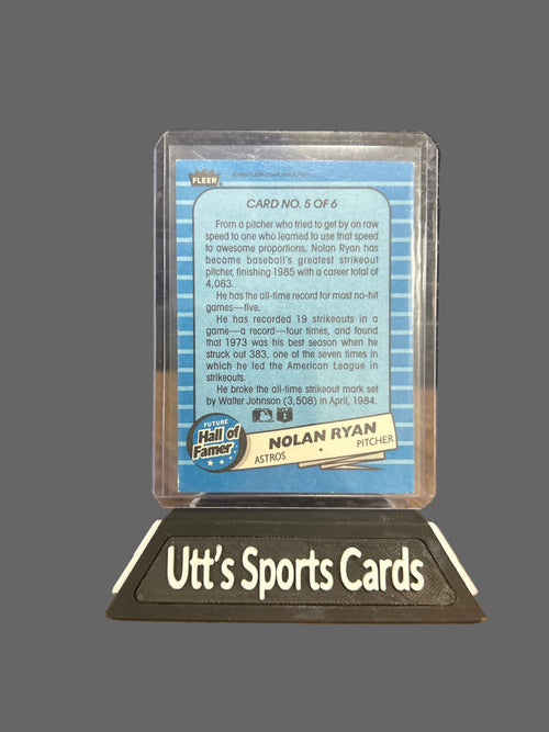 1986 Fleer Future Hall of Famers #5 Nolan Ryan HOF Astros