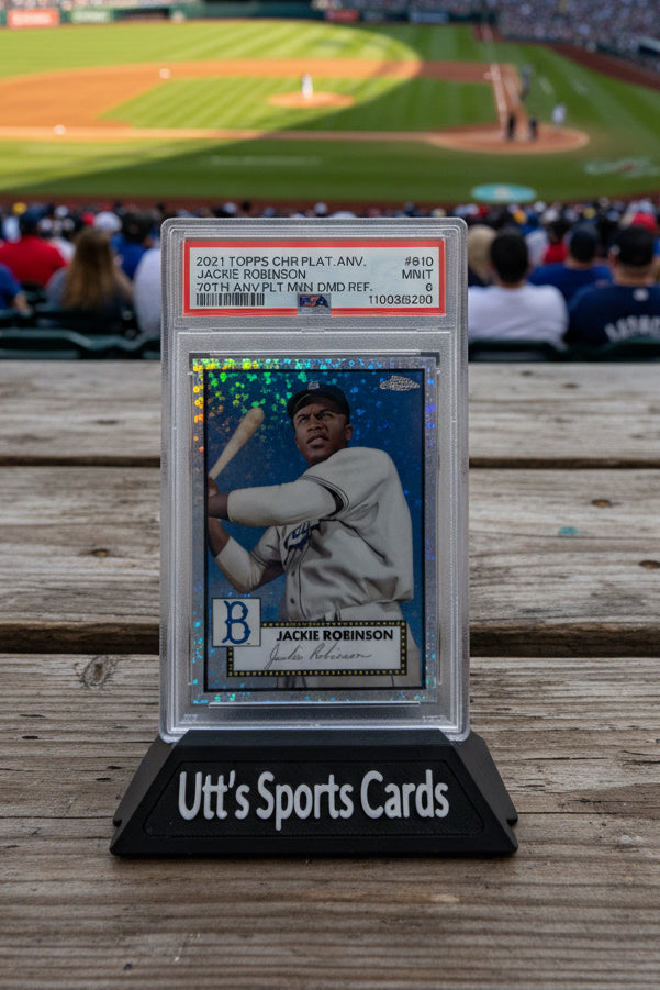 2021 Topps Chrome Platinum Anniversary - Jackie Robinson #610 Mini DMD Ref 13/70 (PSA 9)